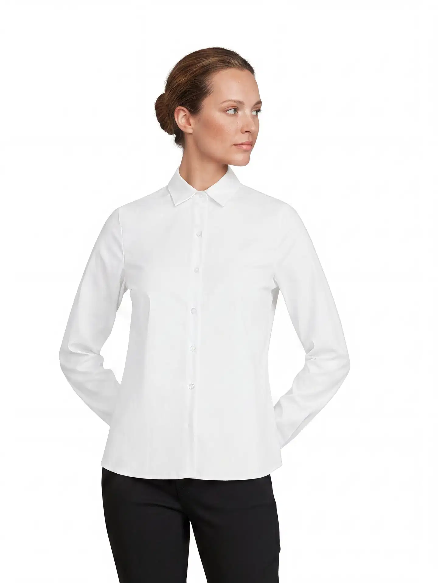 London Fog naisten kangaspaita Cece - Bright white - 1