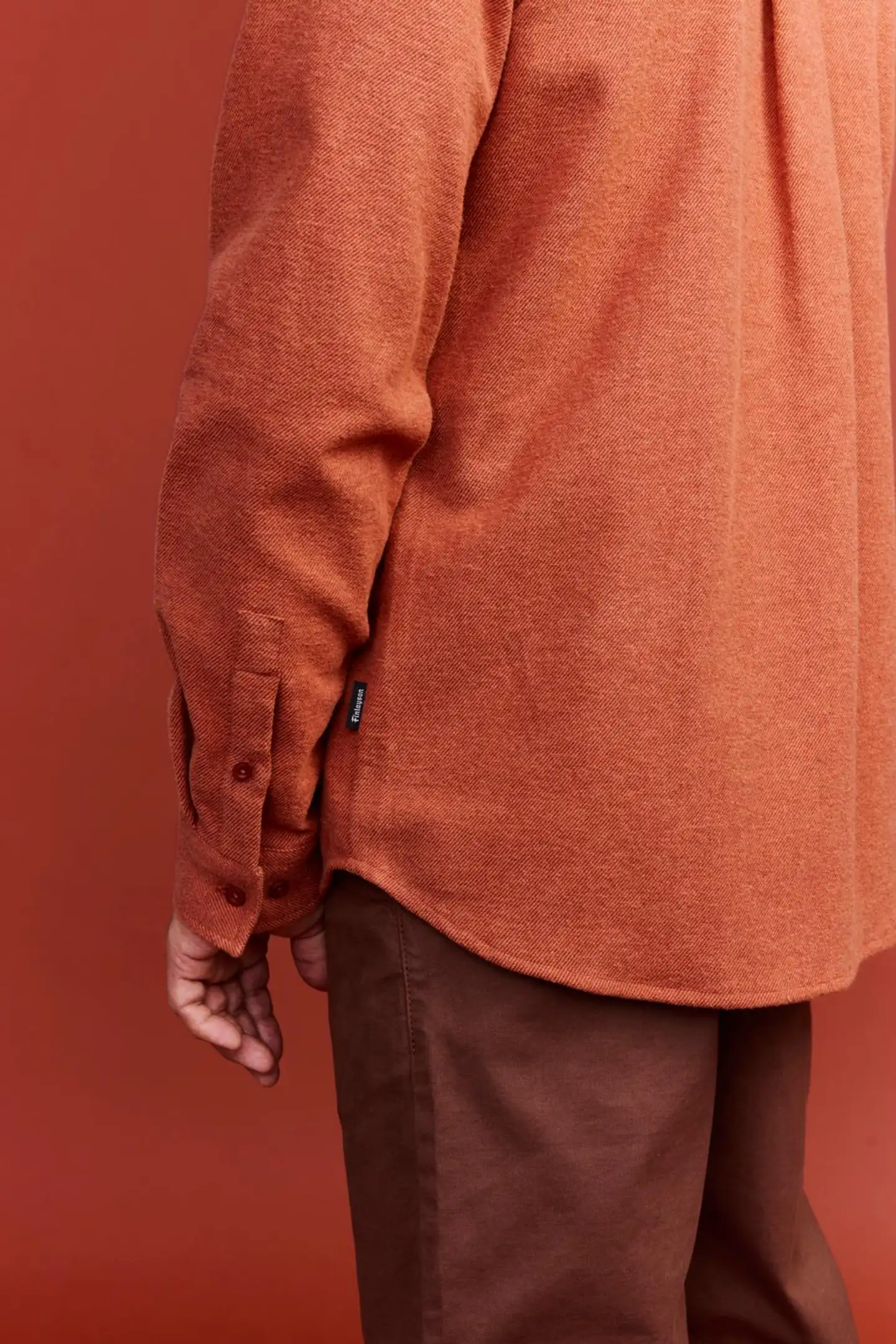 Finlayson miesten flanellipaita Twill - Rusty brown - 7