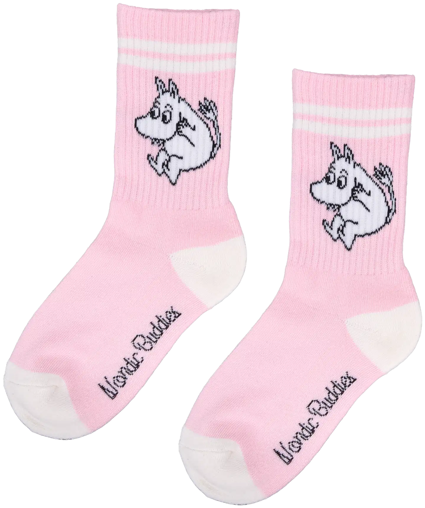 Moomin By Nordicbuddies Lasten sukka yksittäispakkaus Muumipeikko - Vaaleanpunainen/Valkoinen - 1