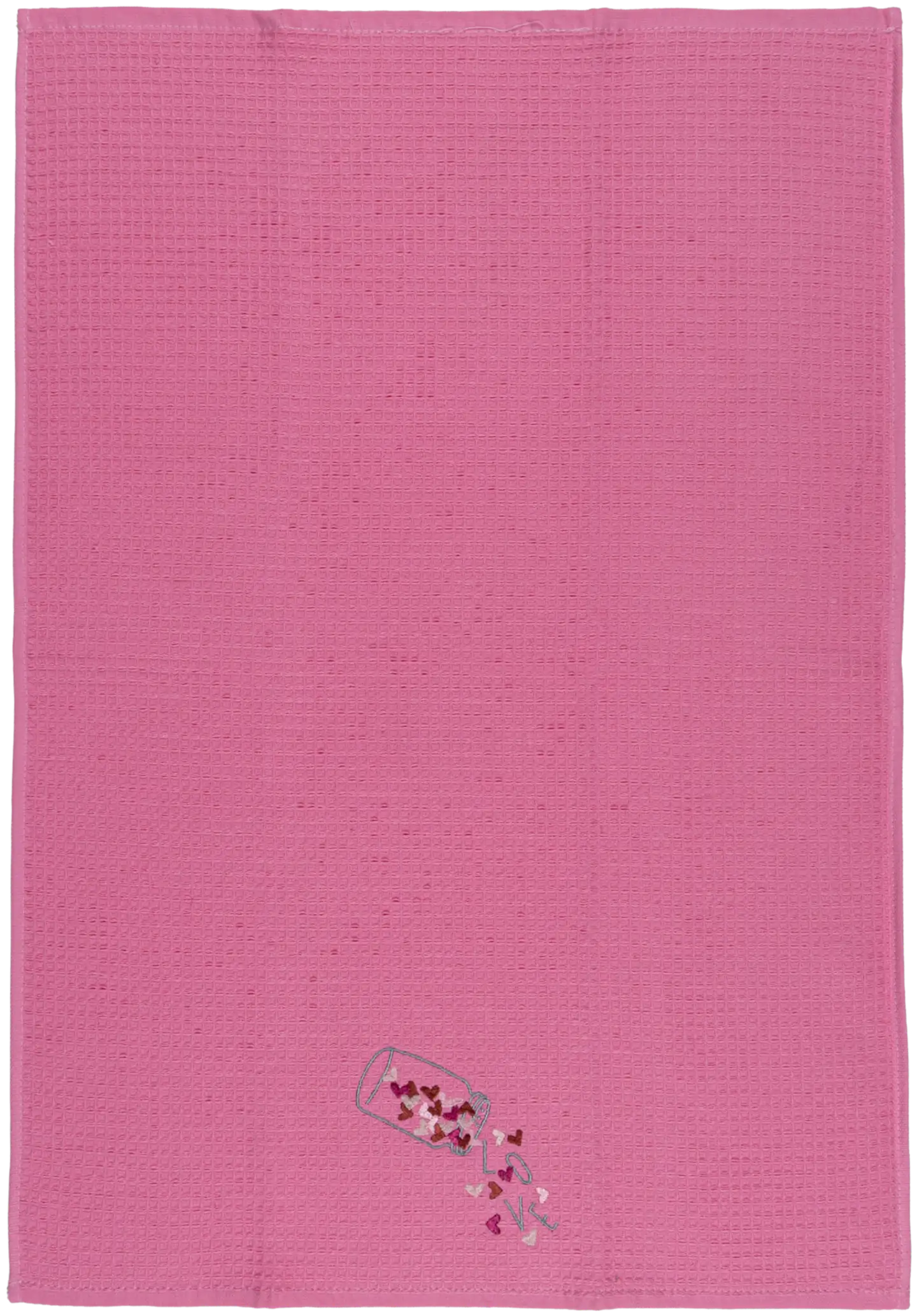 House keittiöpyyhe Love pinkki - 1