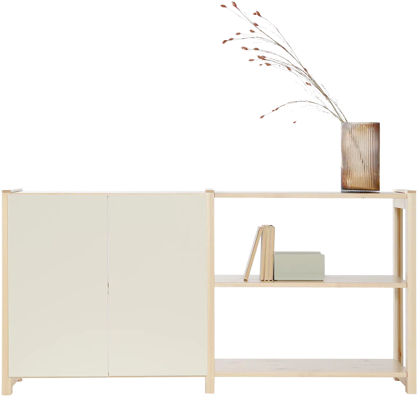 Lundia Classic hylly, kermansävyiset ovet - 1