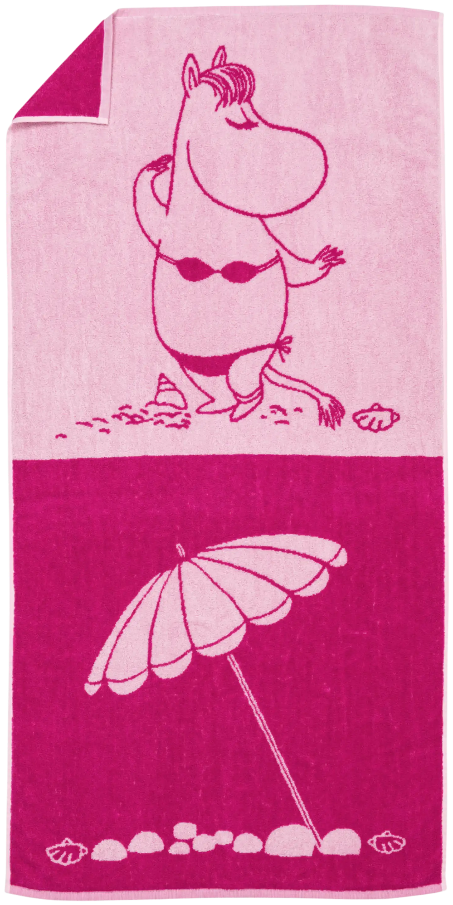Moomin Arabia Muumi kylpypyyhe 70x140 Niiskuneiti v.pun.GOTS - 1