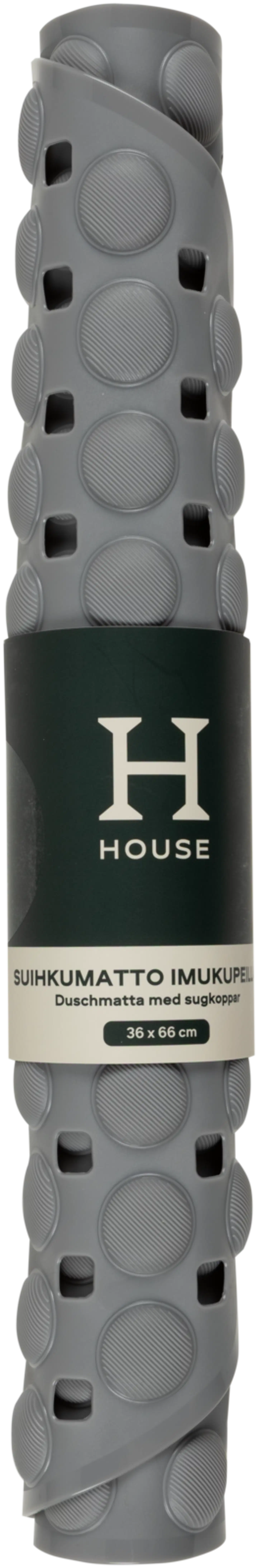 House kylpyhuoneenmatto Nonslip ovaali 36x66 cm harmaa - 2
