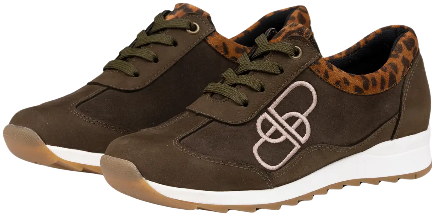 Pomar naisten tennari Lyydia 13545-507 - Olive/leopard - 2