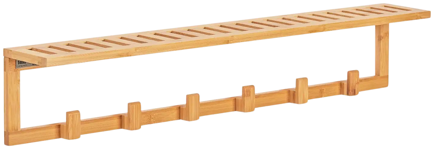 SoBuy seinänaulakko bambu FHK06-N - 3