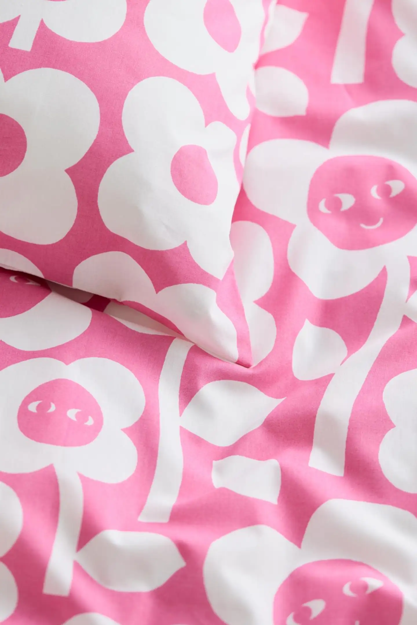 Finlayson pussilakanasetti Kukkariemu 150X210+50X60 pinkki/valkoinen - 3