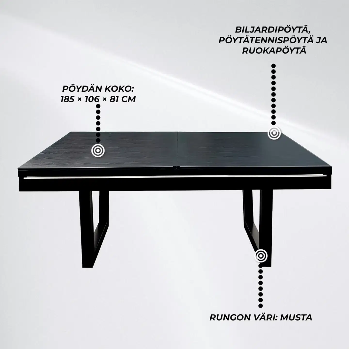 Nordcore 3-in-1 biljardipöytä 6` - 2
