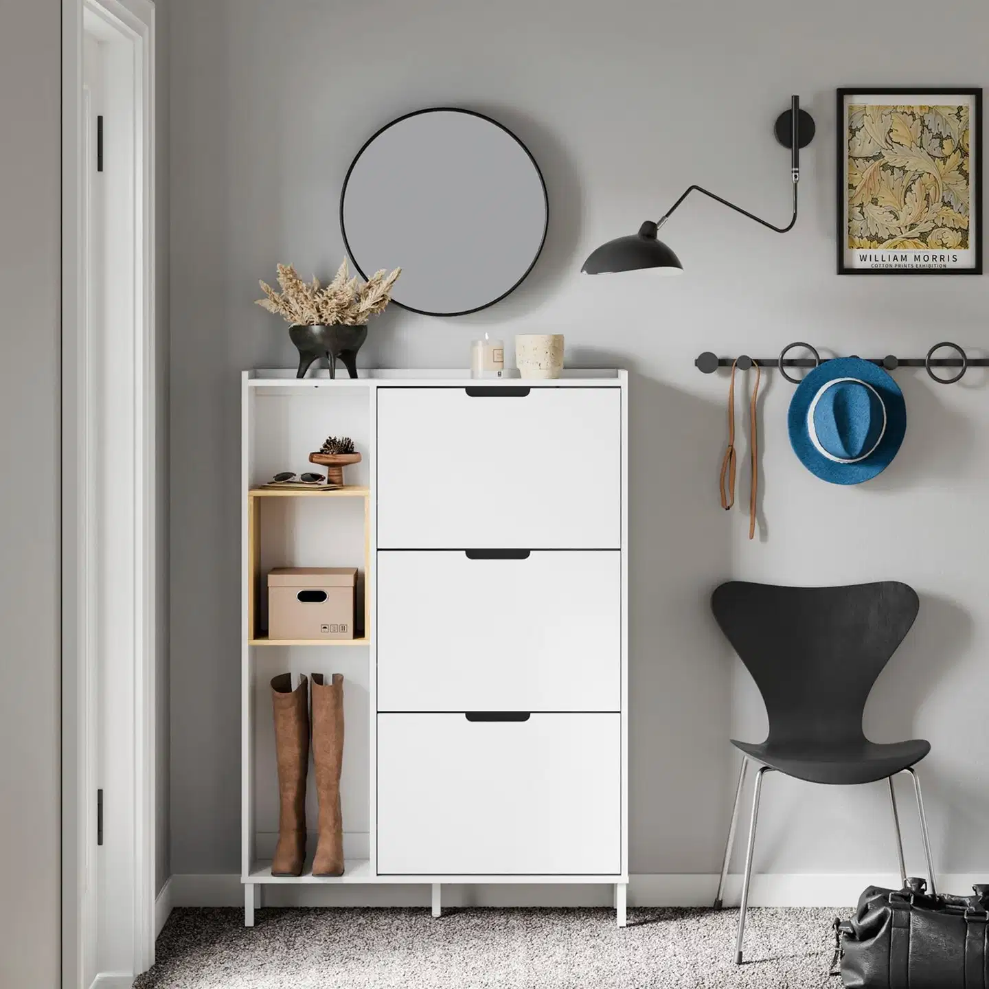 SoBuy kenkäkaappi valkoinen FSR209-WN - 2