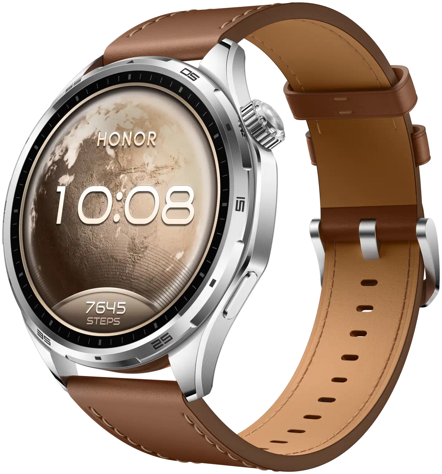 HONOR Watch 6 32MB+4GB -älykello, ruskea nahkaranneke - 2