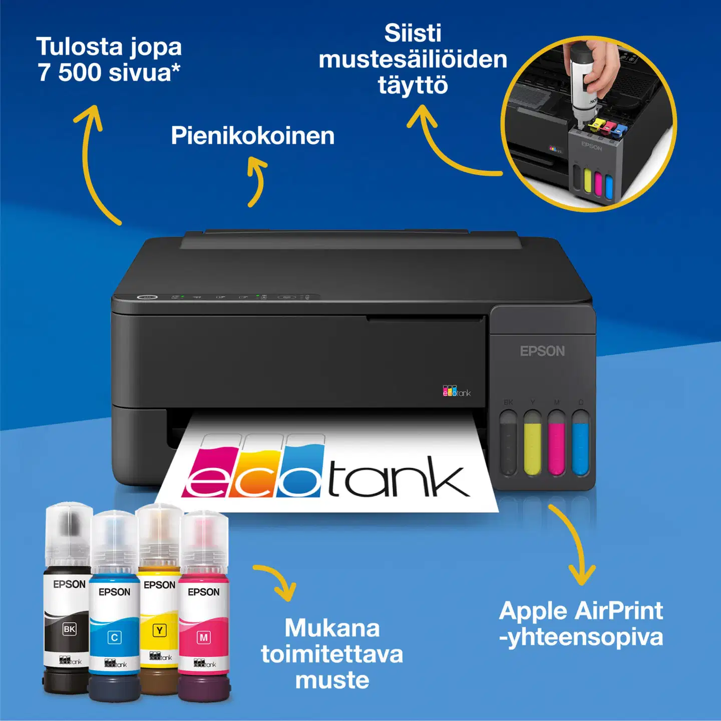 Epson EcoTank ET-1910 mustesäiliötulostin - 2