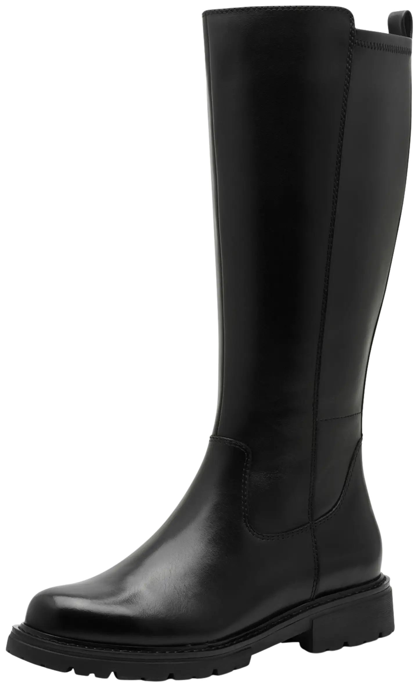 Jana shoes naisten nahkasaapas 25702 - BLACK - 1