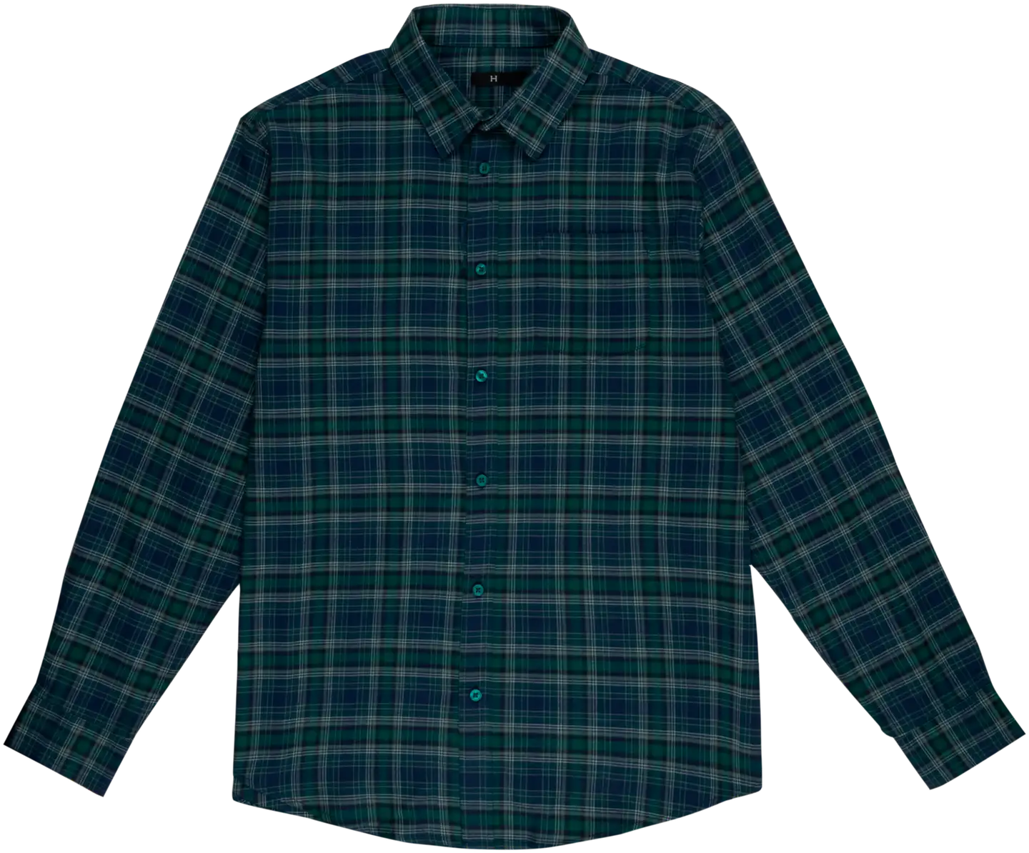 House miesten ruudullinen kauluspaita 194H282509 - Blue check - 1