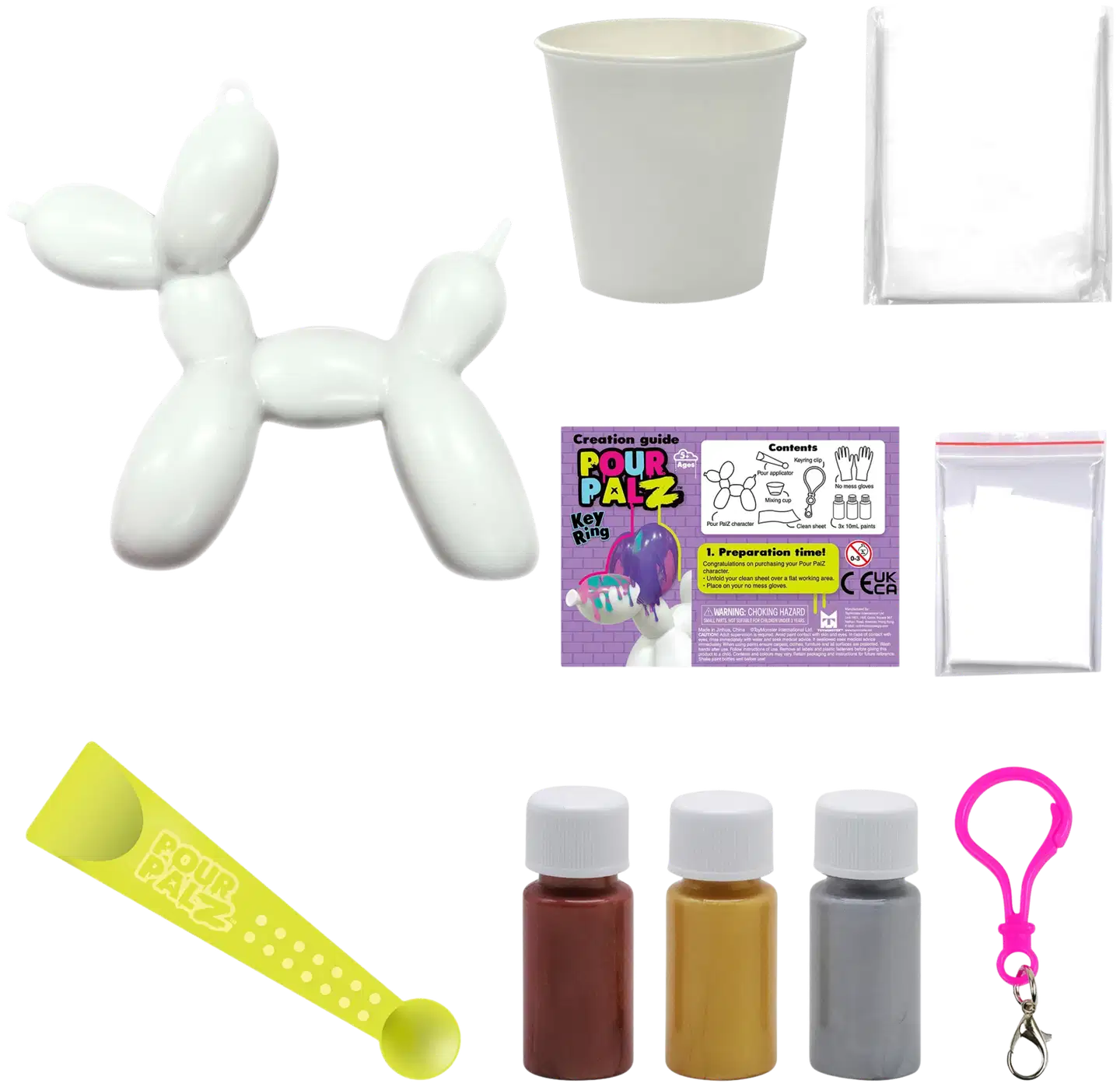 Pour Palz askartelu Balloon Dog avaimenperä, erilaisia - 6