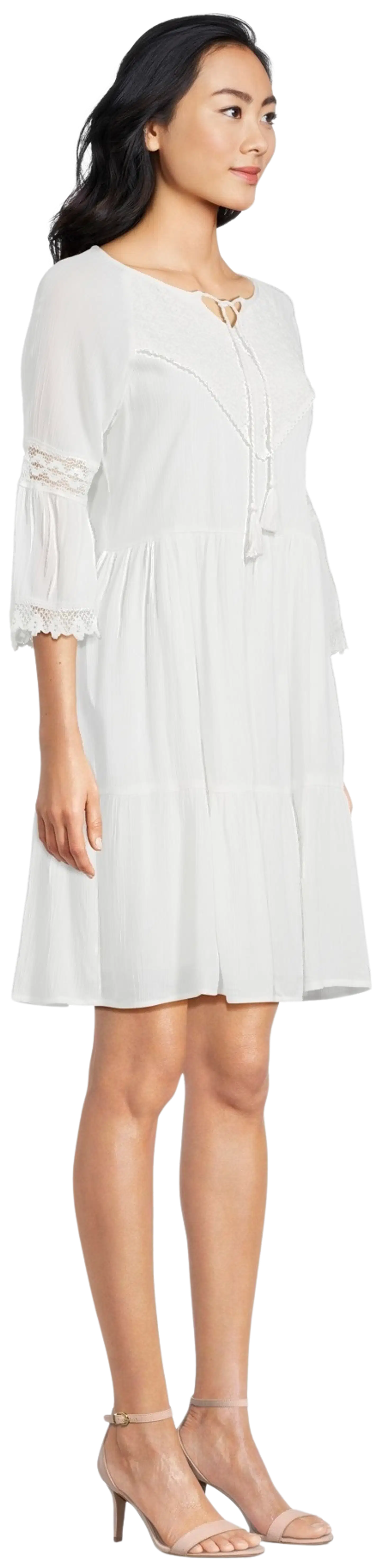 Margaux Riviera naisten lyhyt pitsimekko SDL-02 - WHITE - 4