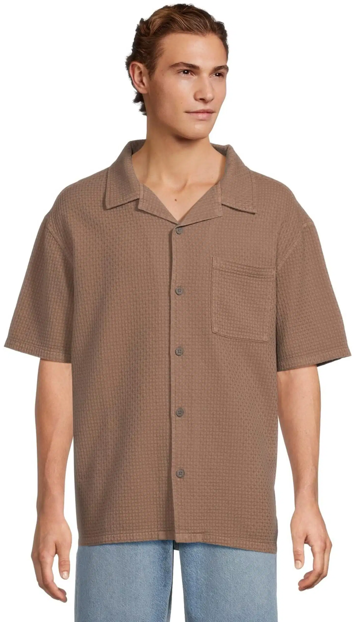 WKLY. miesten lyhythihainen paita 194W152605 - Brown - 1