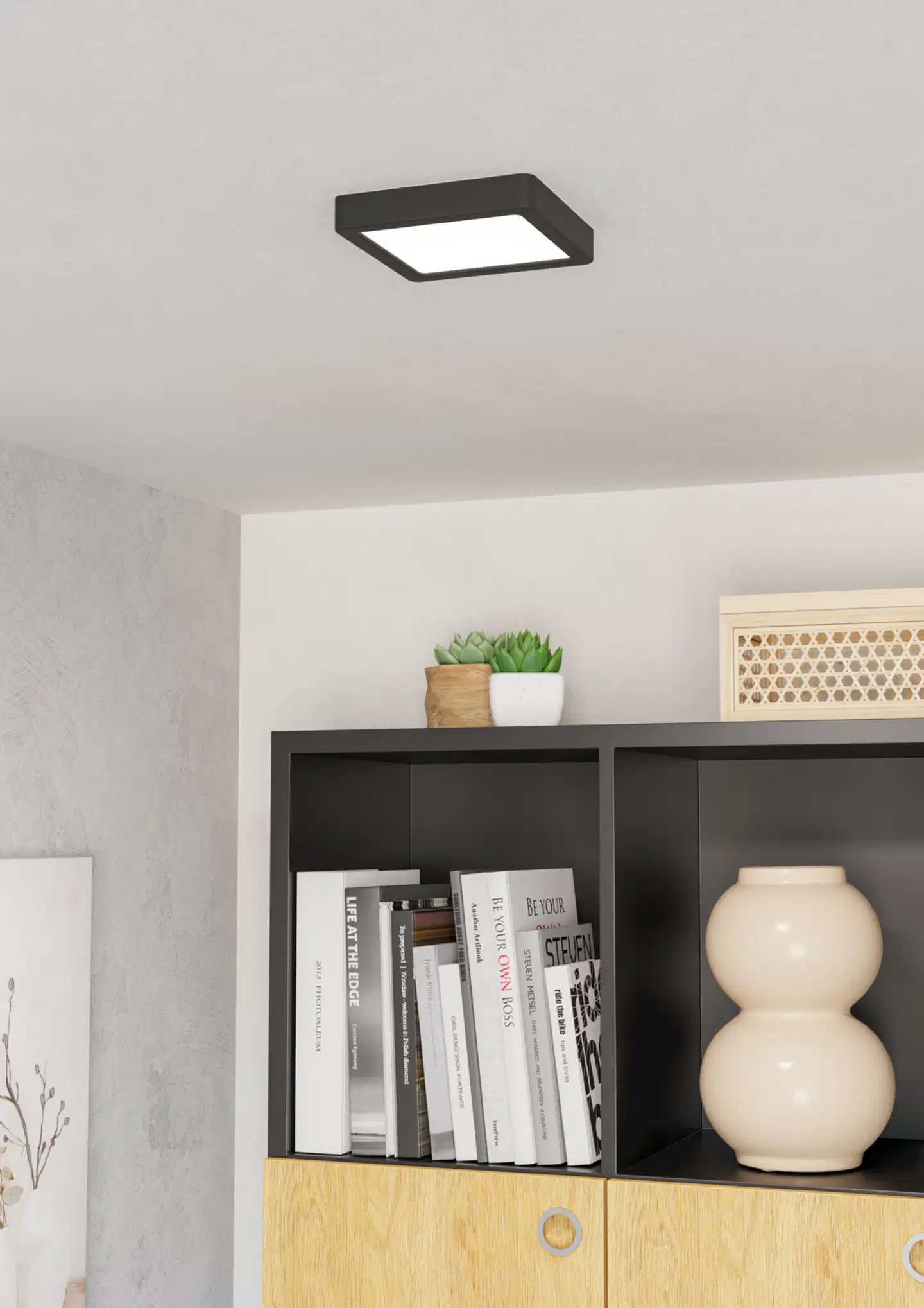 EGLO kattovalaisin Fueva 6 LED 7W CCT 15x15 cm musta - 9