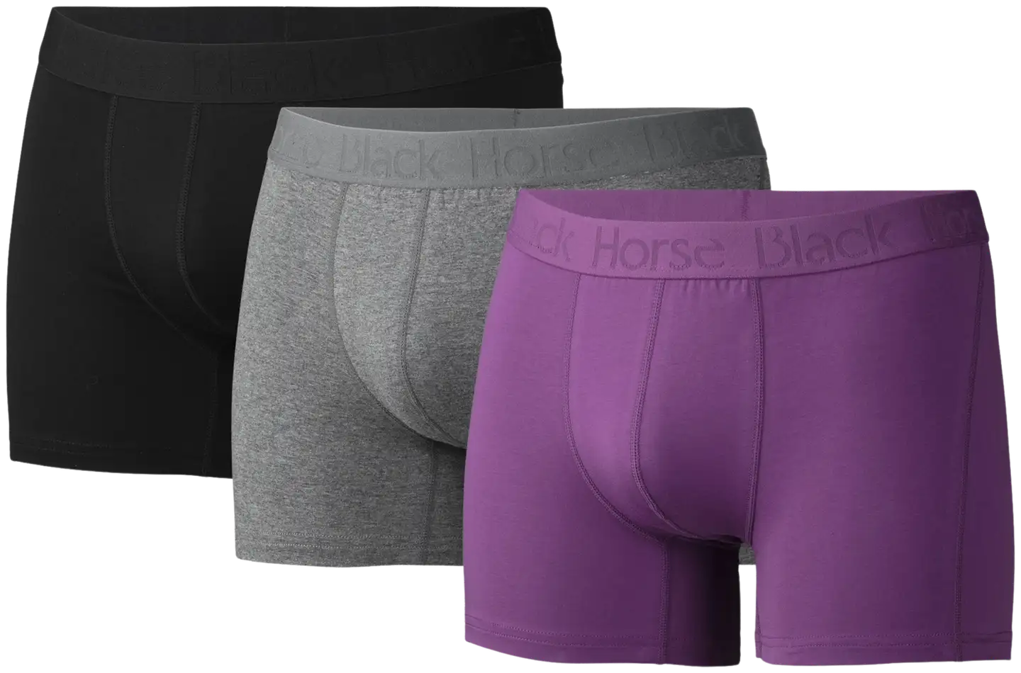 Black Horse miesten bokserit 3-pack I136 - Purple