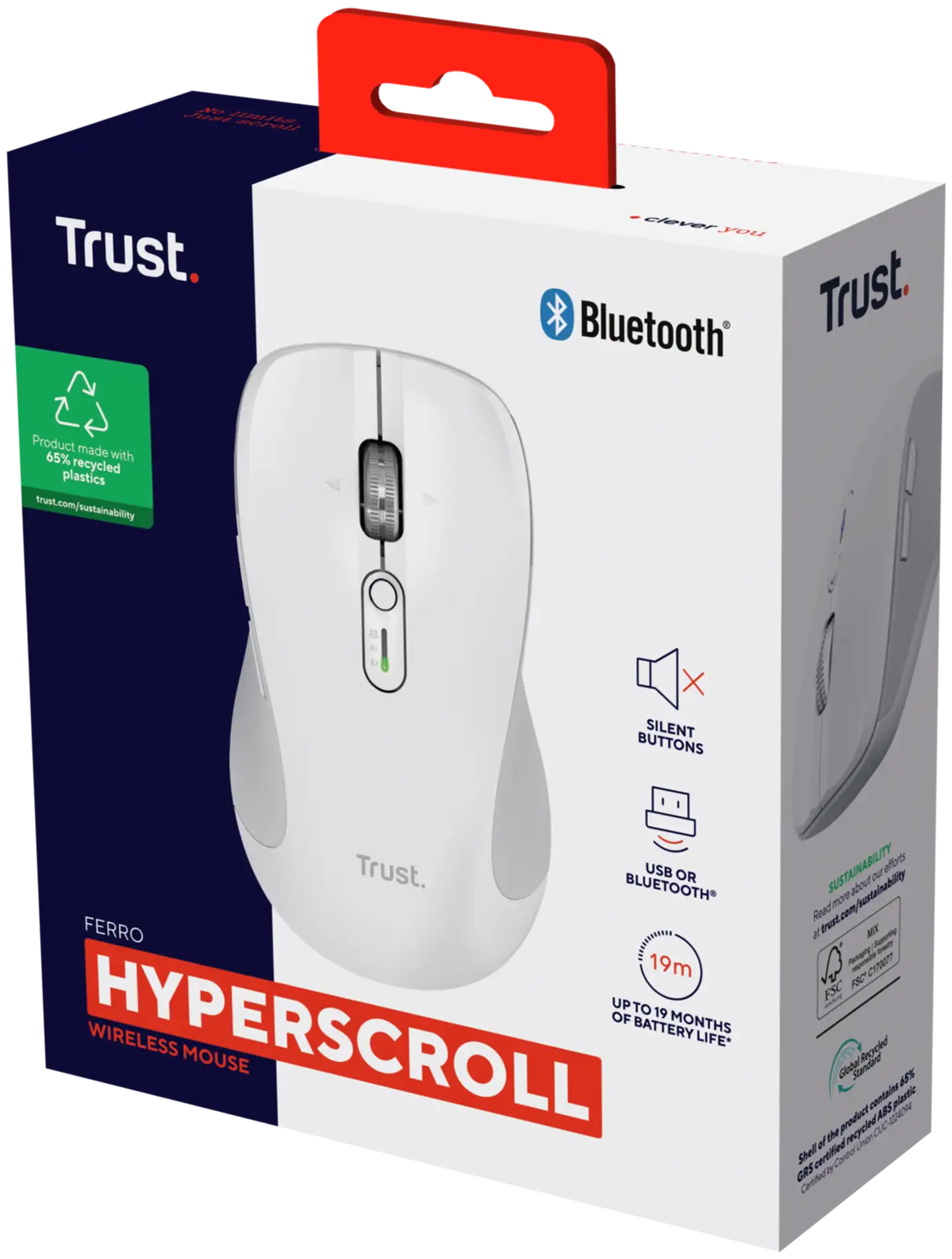 Trust Ferro langaton hiiri valkoinen - 7