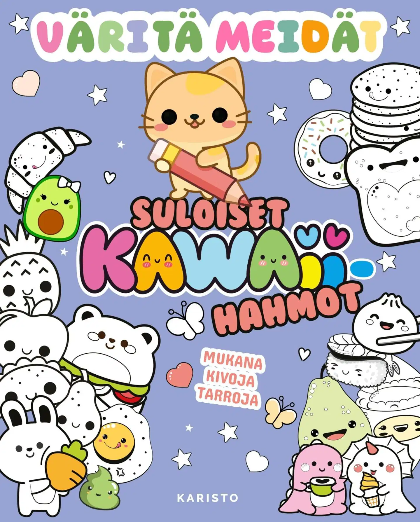 Väritä meidät - Suloiset kawaii-hahmot - Mukana tarroja