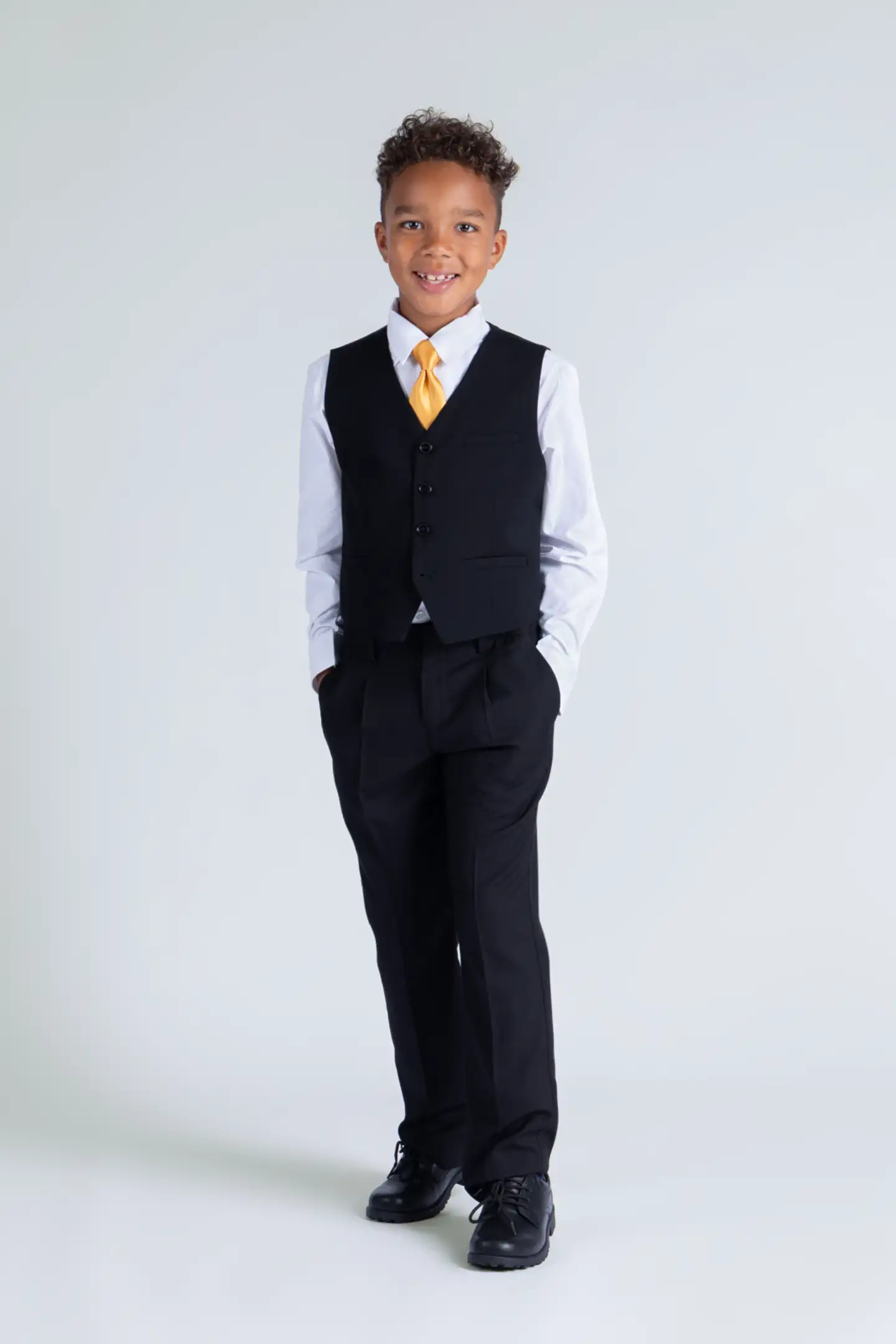 House nuorten suorat housut 236H391643 - MUSTA - 7