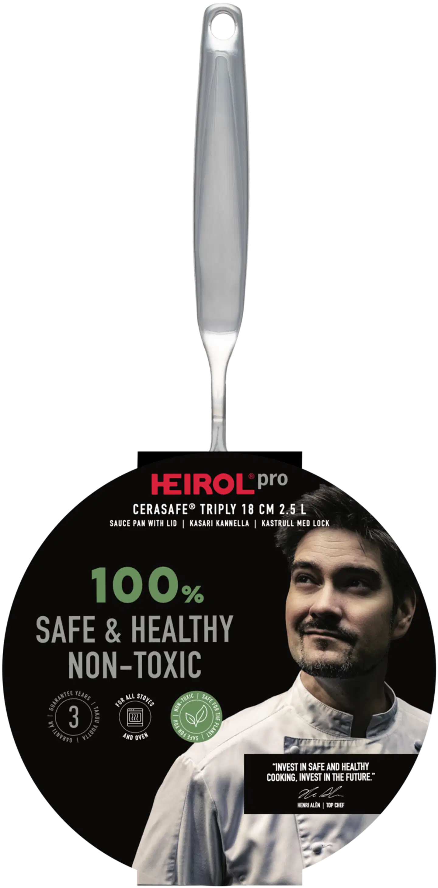 Heirol Kasari kannella 18cm 2,5L Cerasafe® - 4