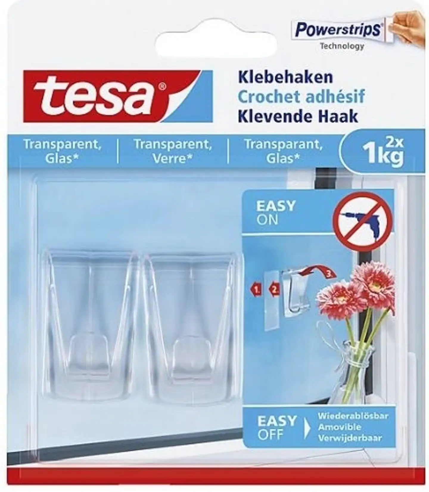 Tesa Powestrips tarrakoukku deco 2 kpl 1kg