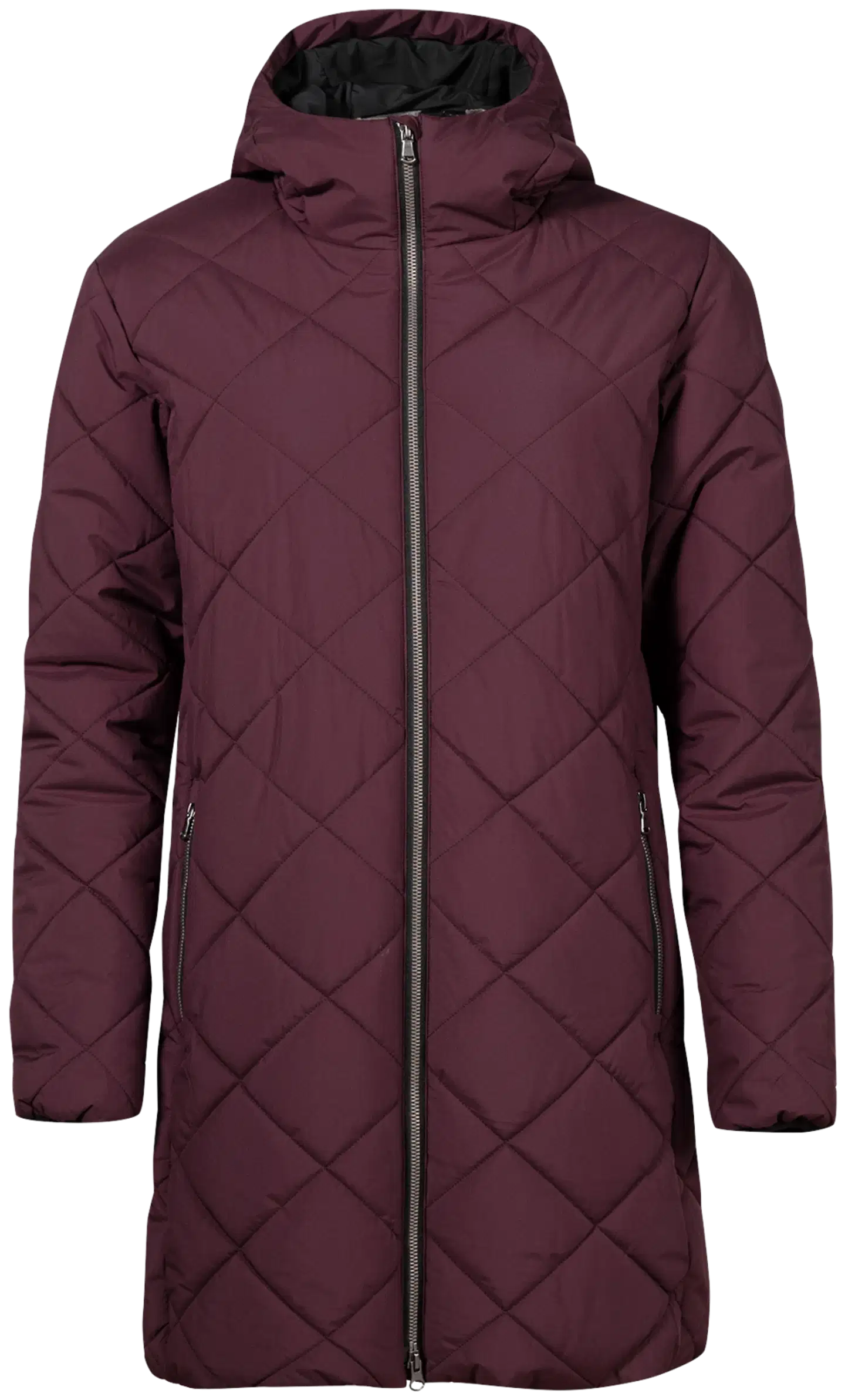 Halti naisten takki Haapa Quilted plus - Fudge Maroon Red - 2
