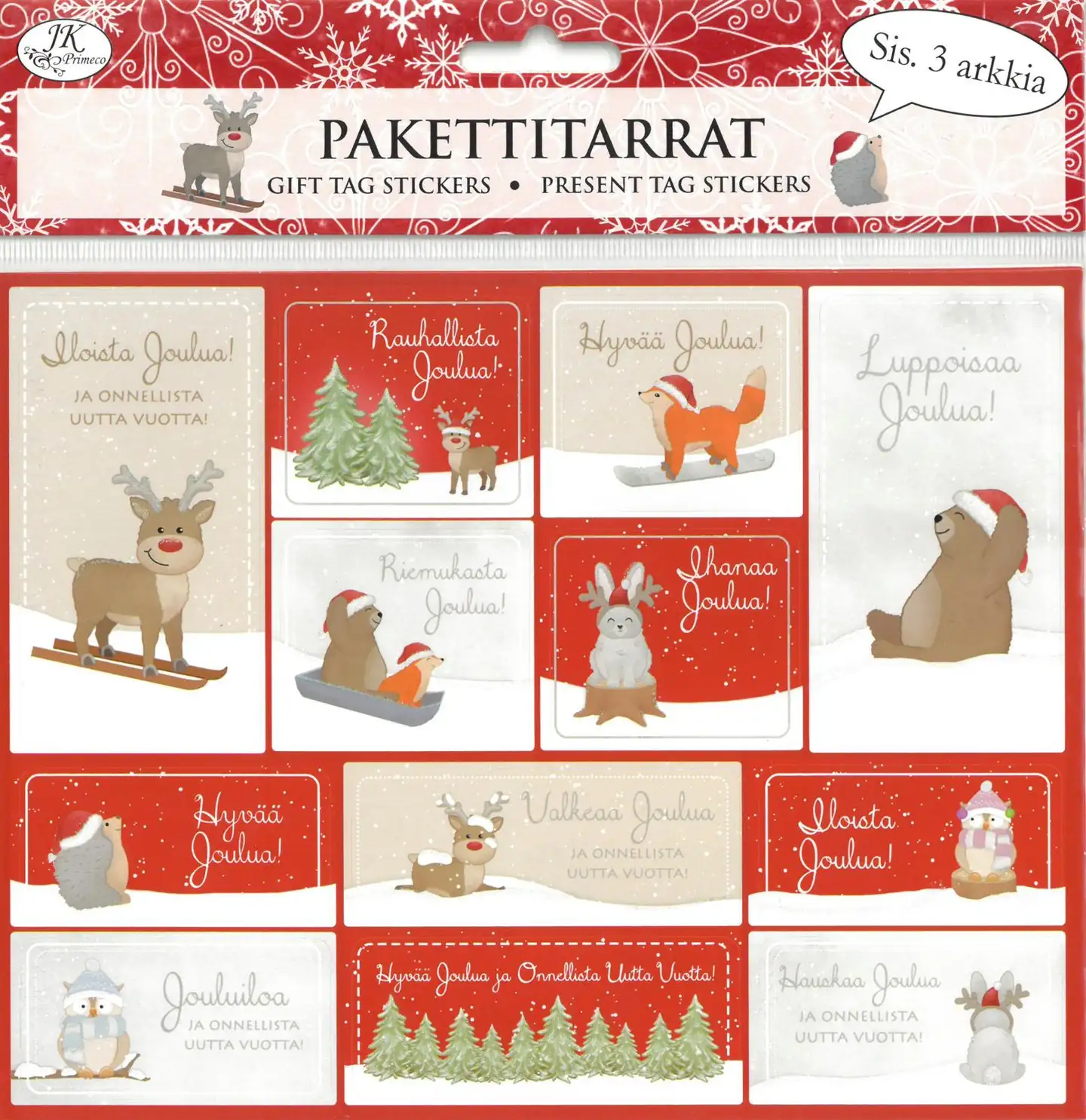 J.K. Primeco Pakettitarra Jouluhahmot 3ark/pkt