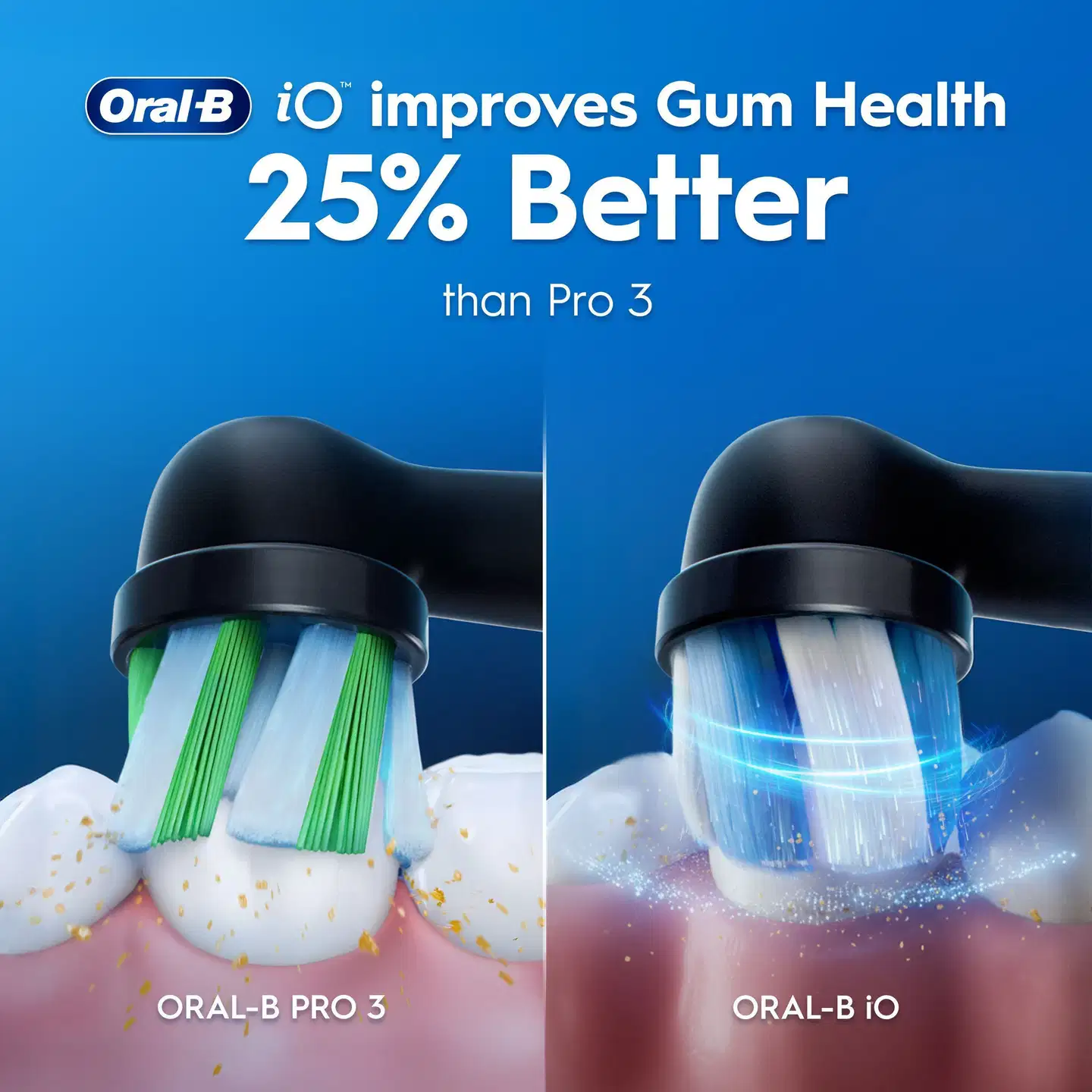 Oral-B iO3 -sähköhammasharja, Giftset, musta, 4 vaihtoharjaa, Matkakotelo - 4