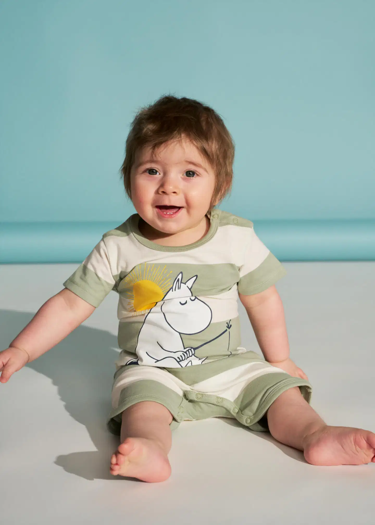 Muumi vauvojen leikkipuku Lomapäivä 591865 - Vaaleanvihreä - 4