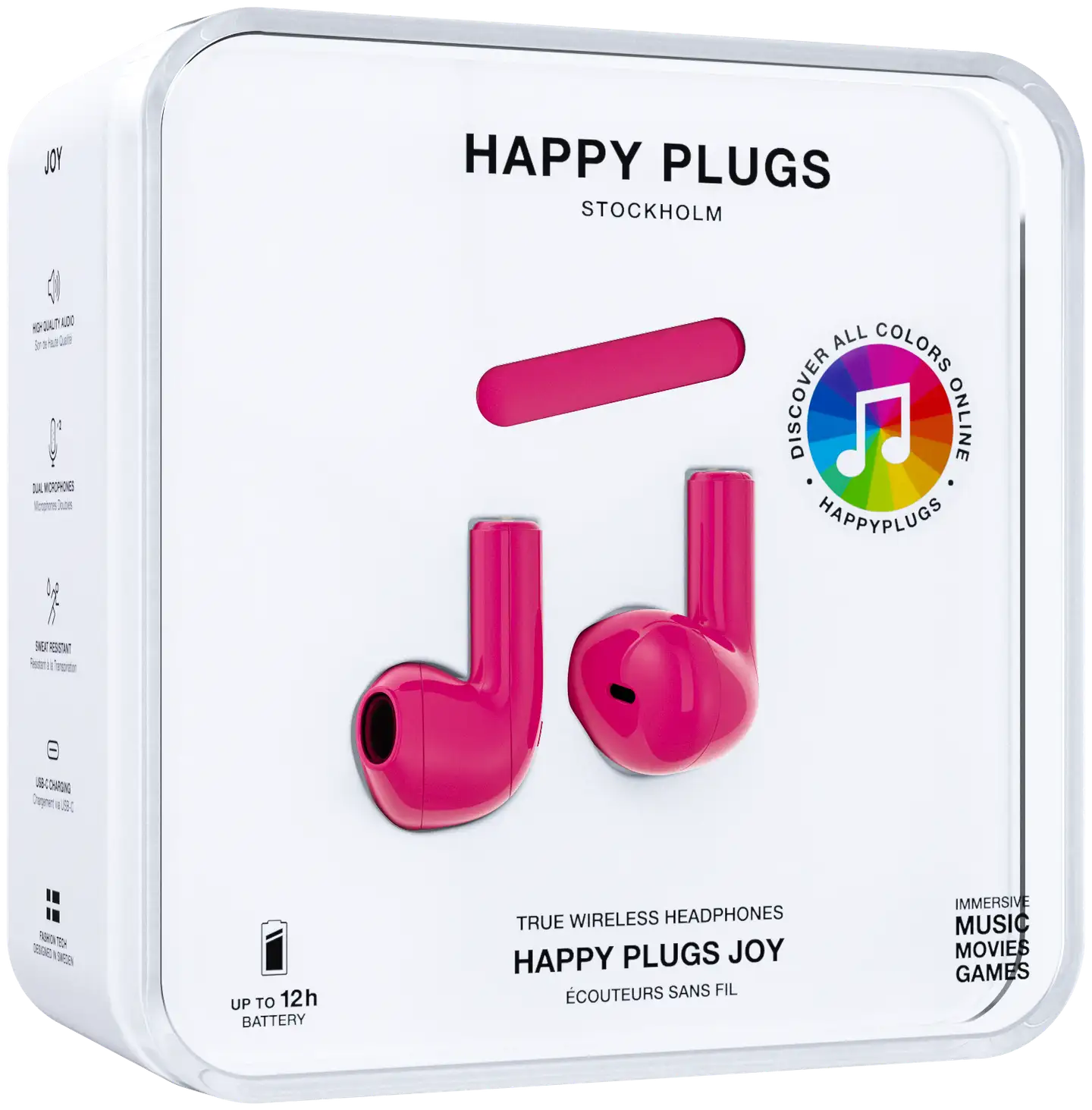 Happy Plugs Bluetooth nappikuulokkeet Joy pinkki - 12