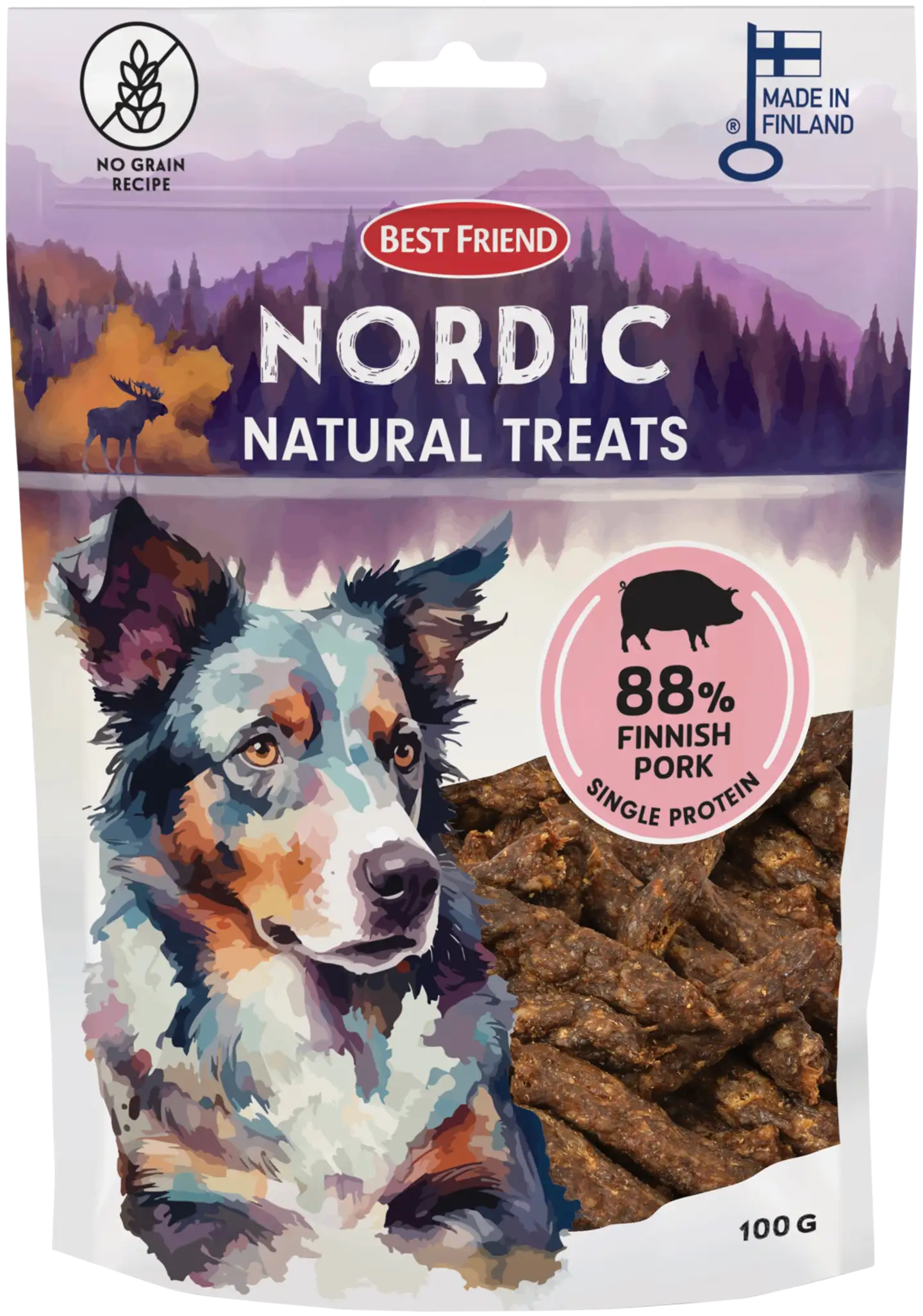 Best Friend Nordic Natural Treats porsas 100 g