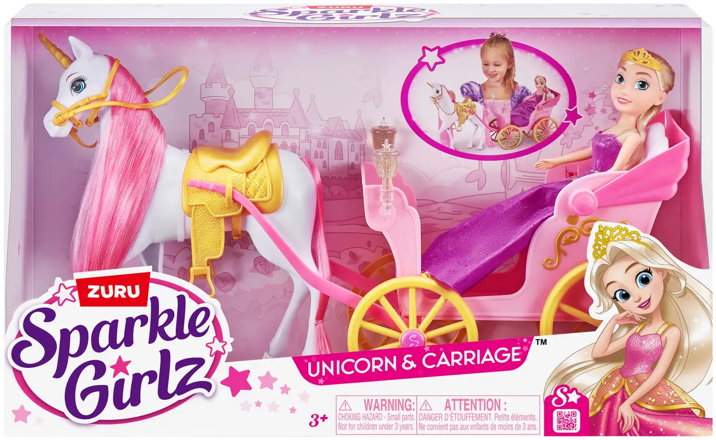 10.5" Princess W/Unicorn & Carriage - 2