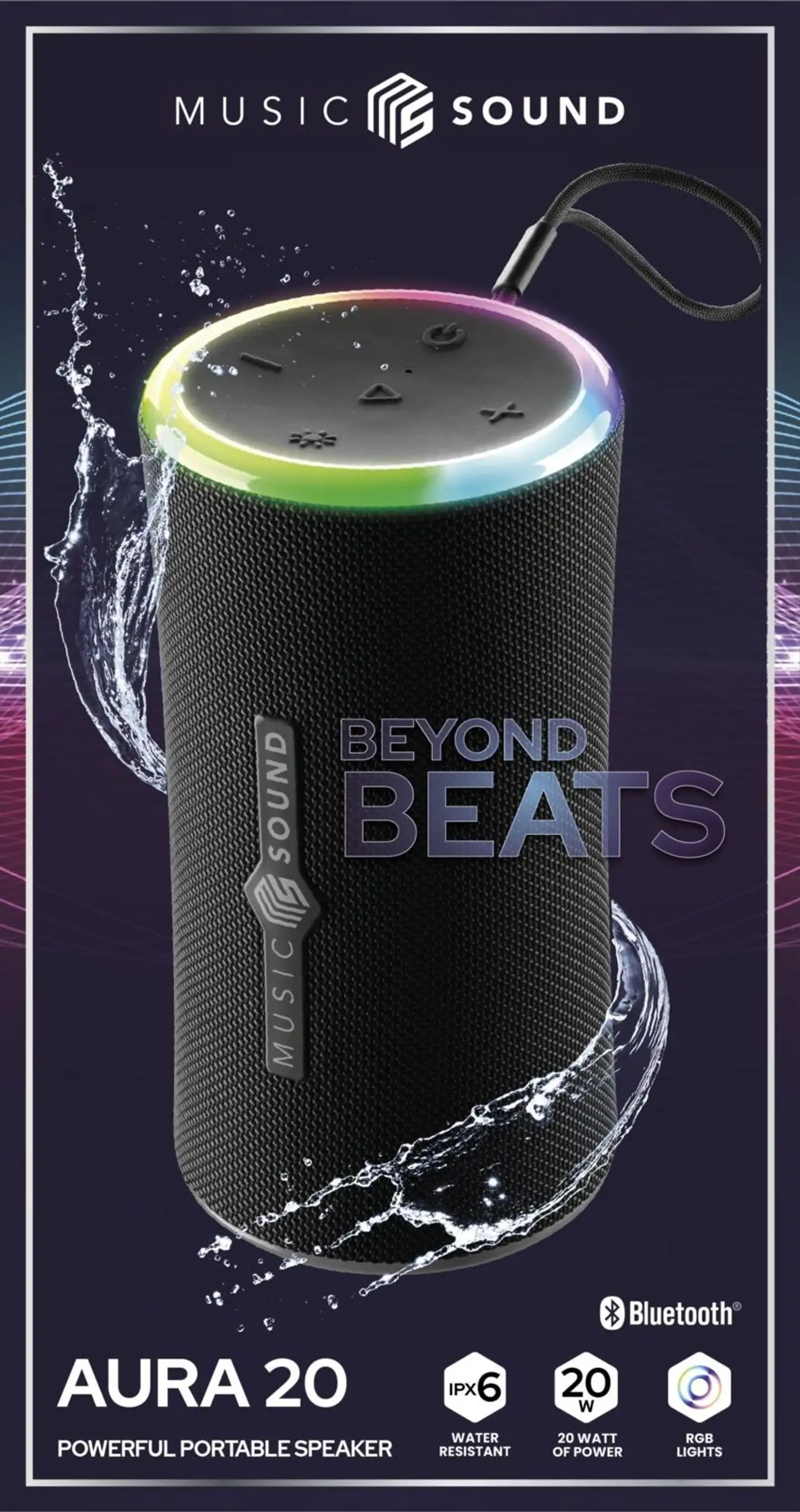 MusicSound Bluetooth kaiutin Aura 20 musta - 2