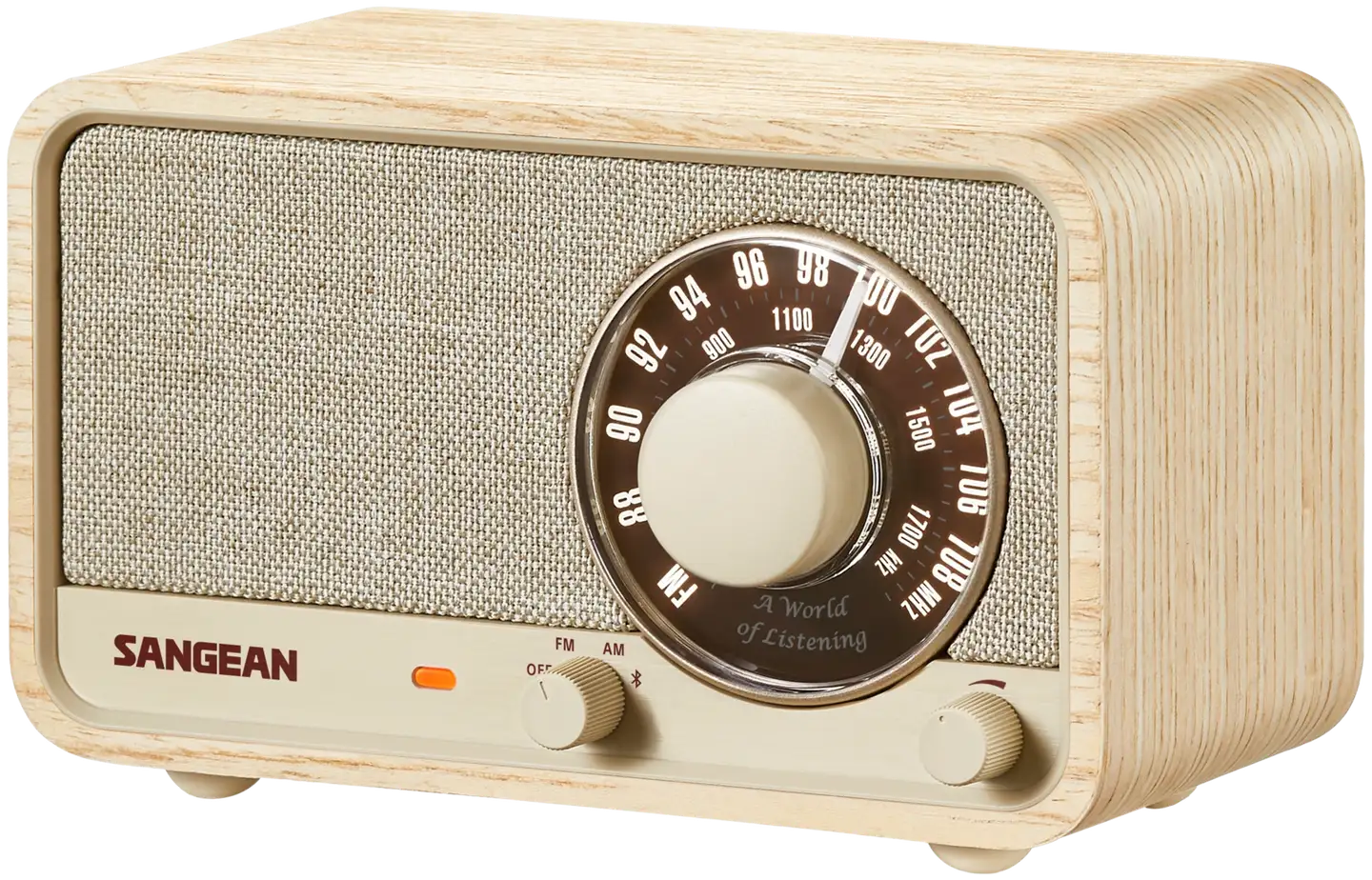 Sangean WR-8 Bluetooth pöytäradio, vaalea tammi - 1