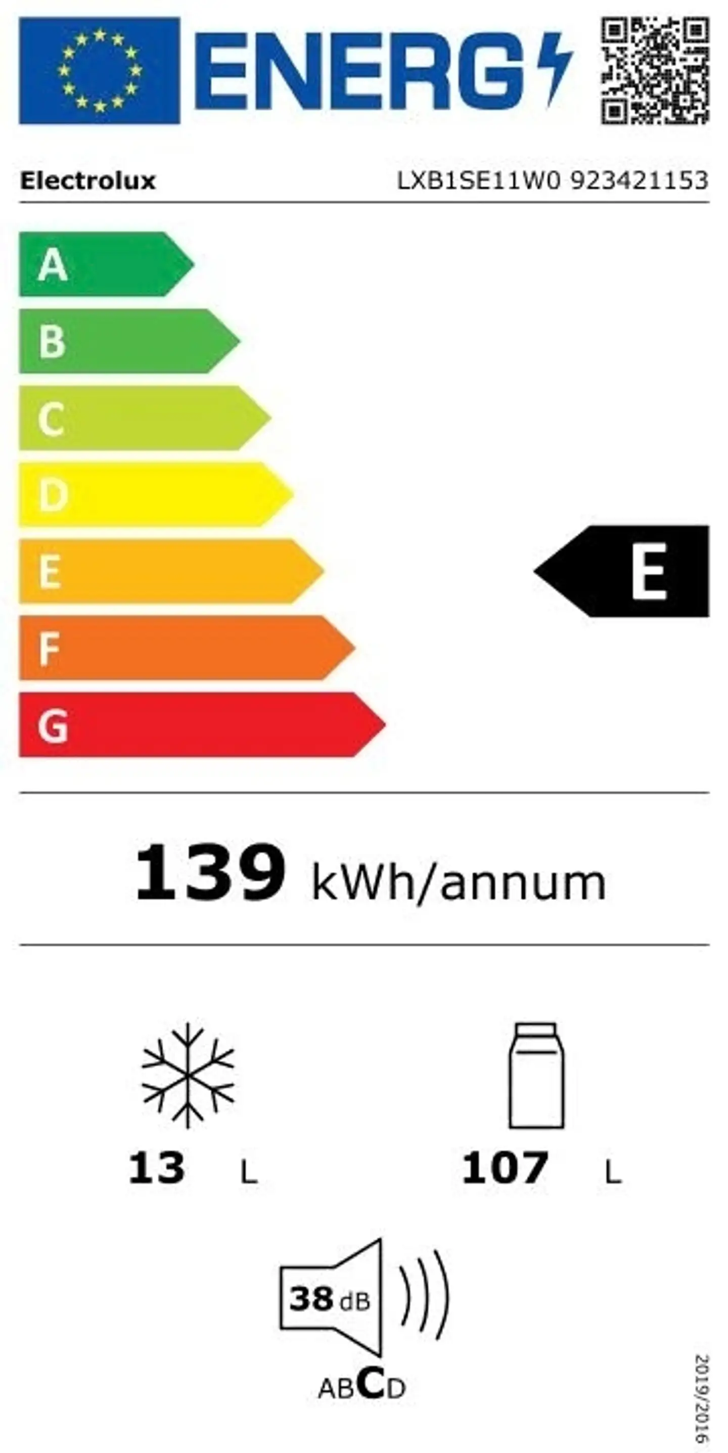 Electrolux jääkaappi LXB1SE11W0 - 5