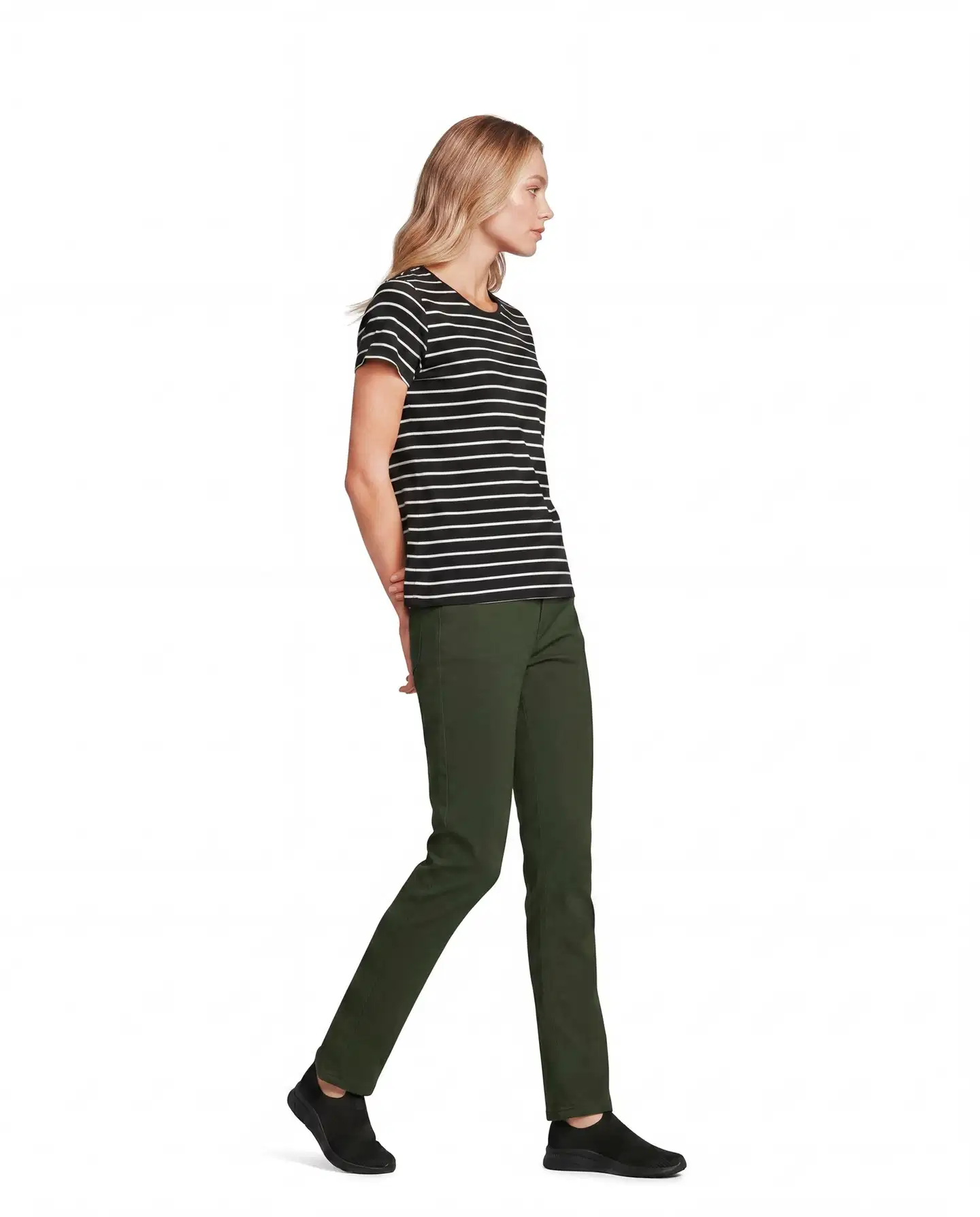 House naisten stretch-housut 222H262908 - green - 4