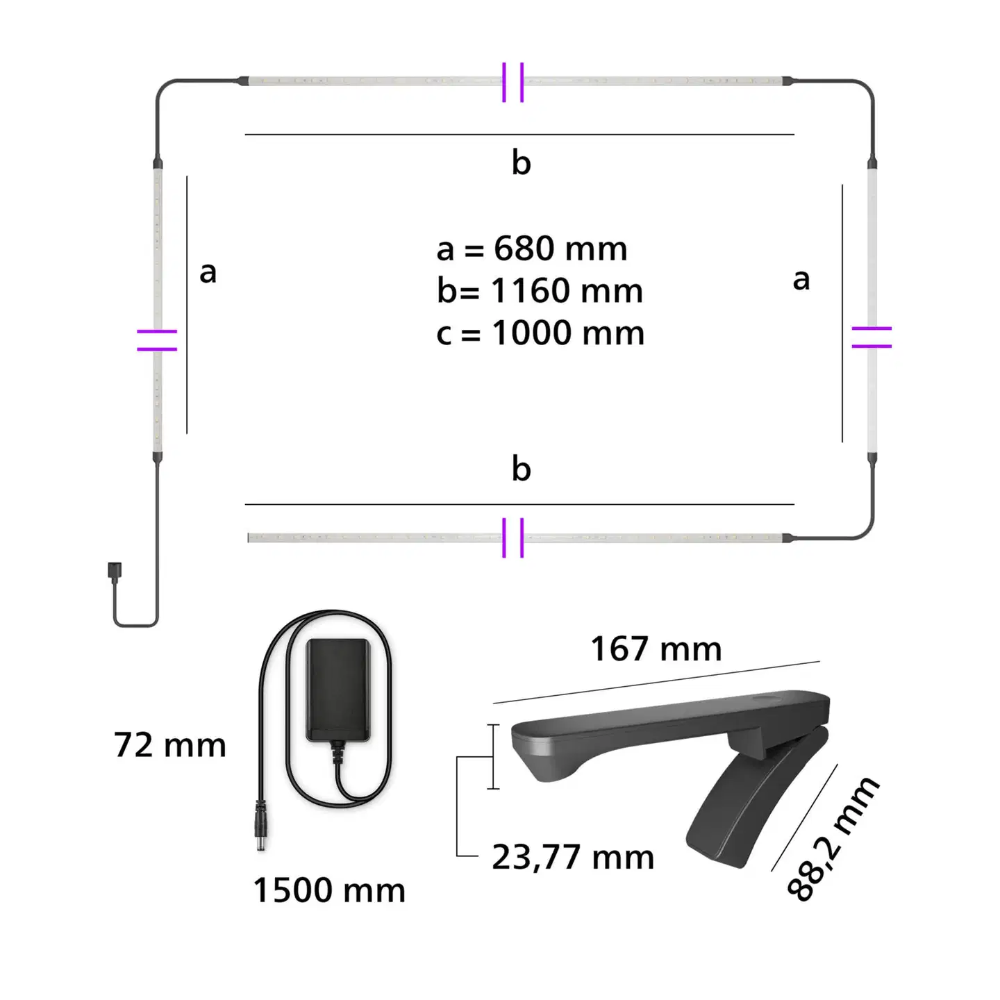 Philips Smart Lighting Screen Sync Kit televisioille 55"-65" - 3
