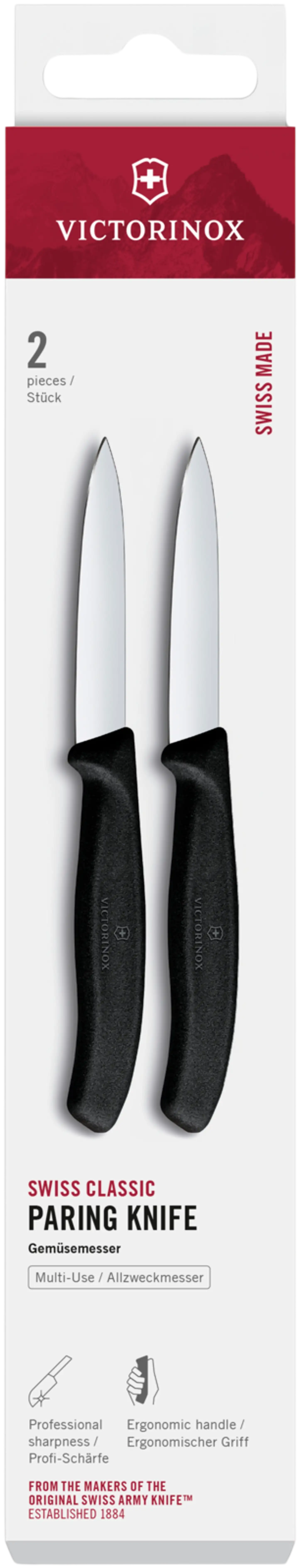 Victorinox kuorimaveitsi 8 cm 2 kpl musta