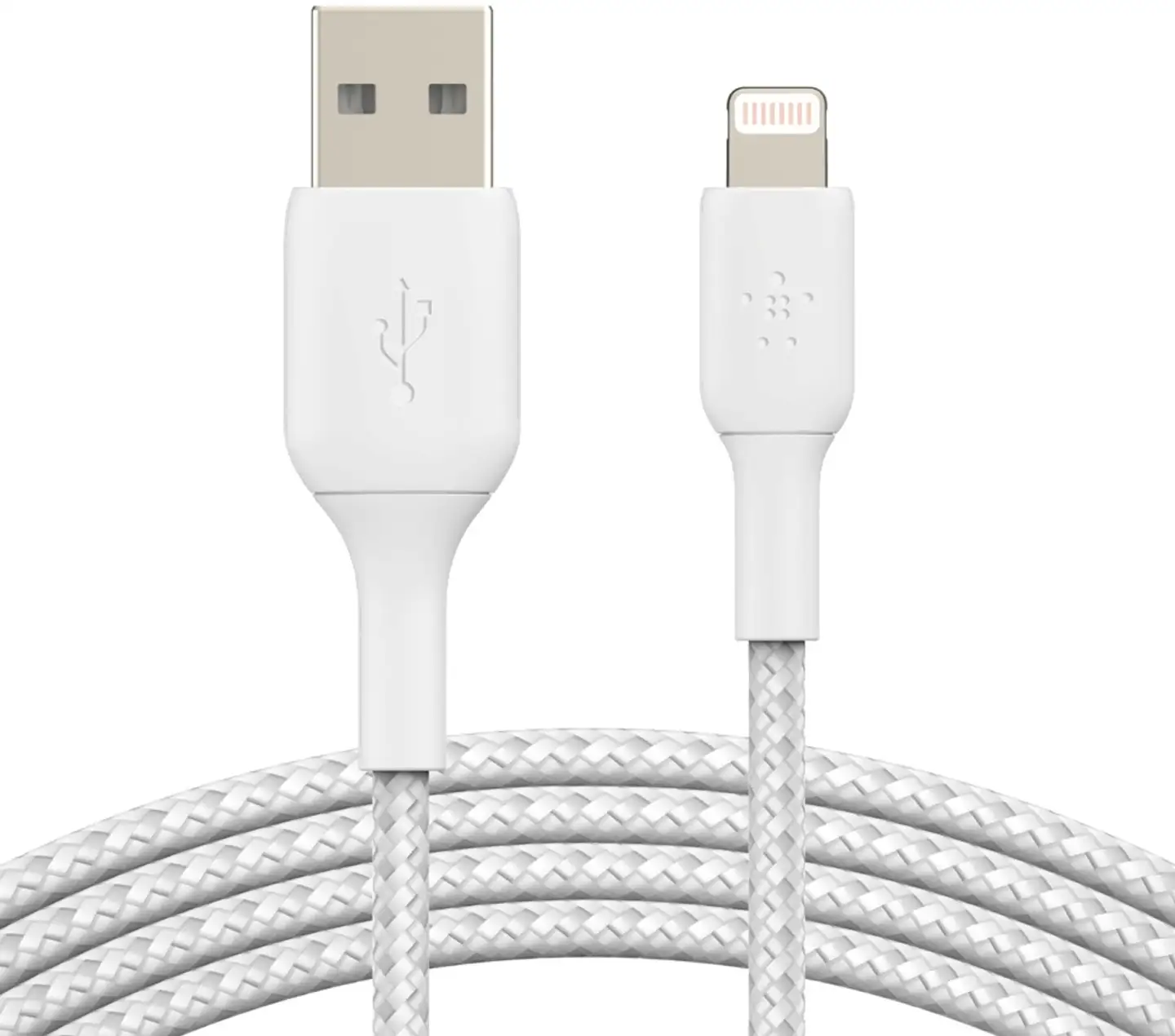 Belkin lightning / USB-A punottu kaapeli 2m, valkoinen