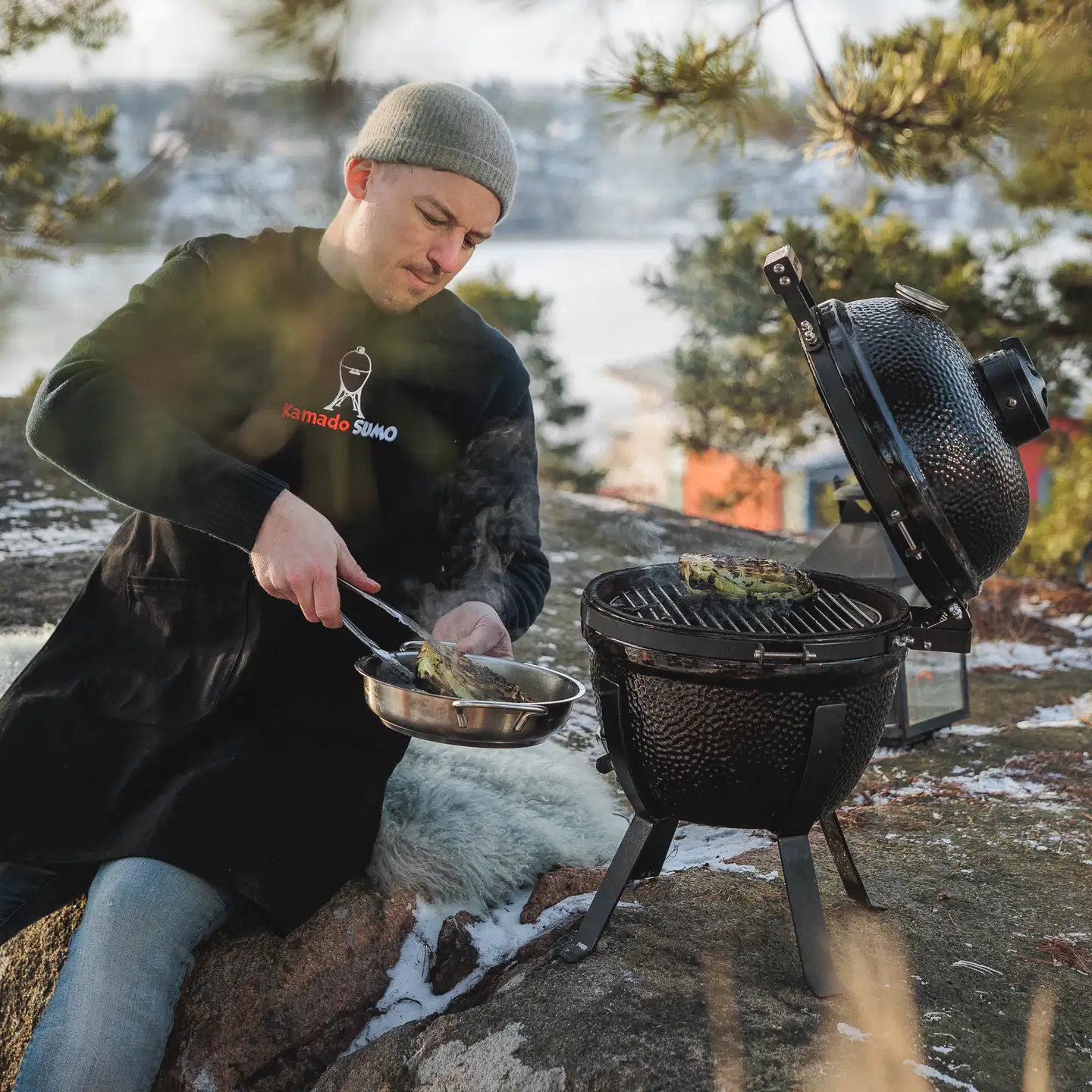 Kamado Sumo Classic Mini hiiligrilli - musta - 10
