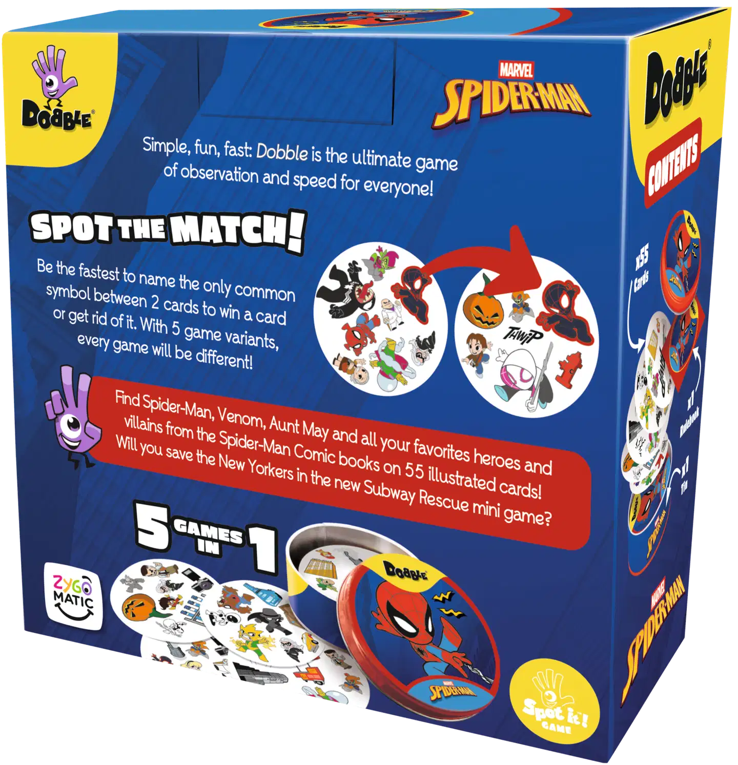 Dobble Spider-Man ENG -lautapeli - 4
