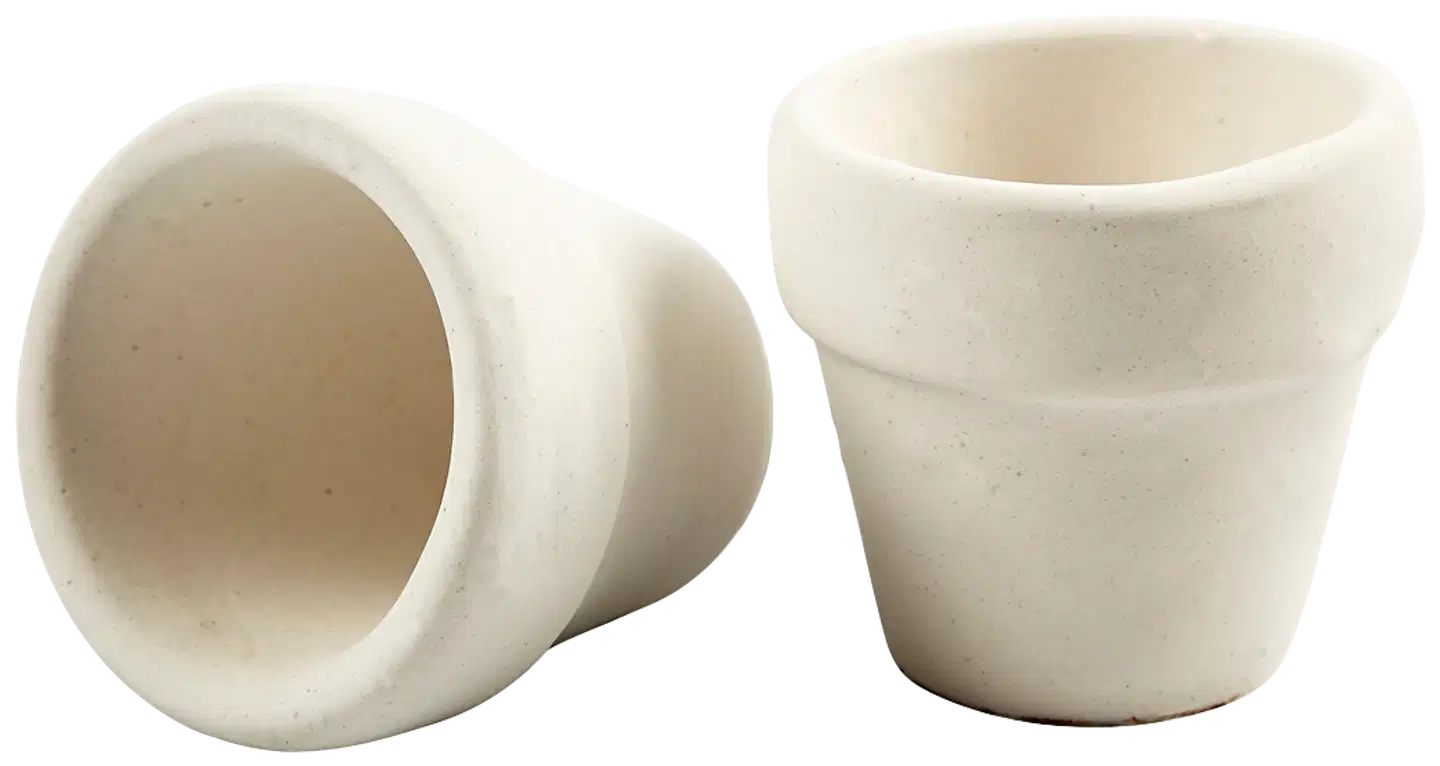 Creativ Company kukkaruukku, miniatyyri, valk, 6 kpl