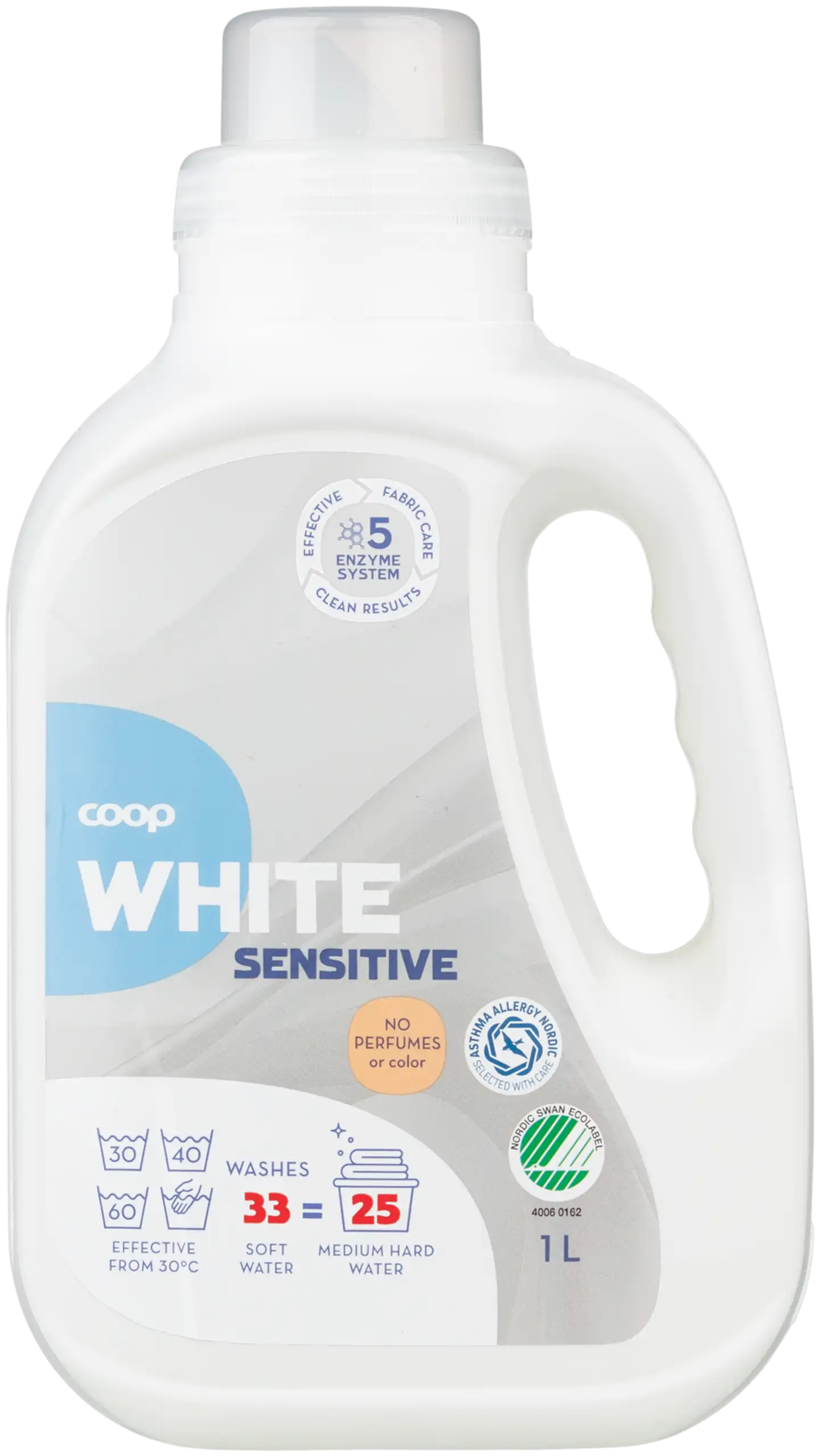 Coop sensitive valkopyykinpesuneste 1 l