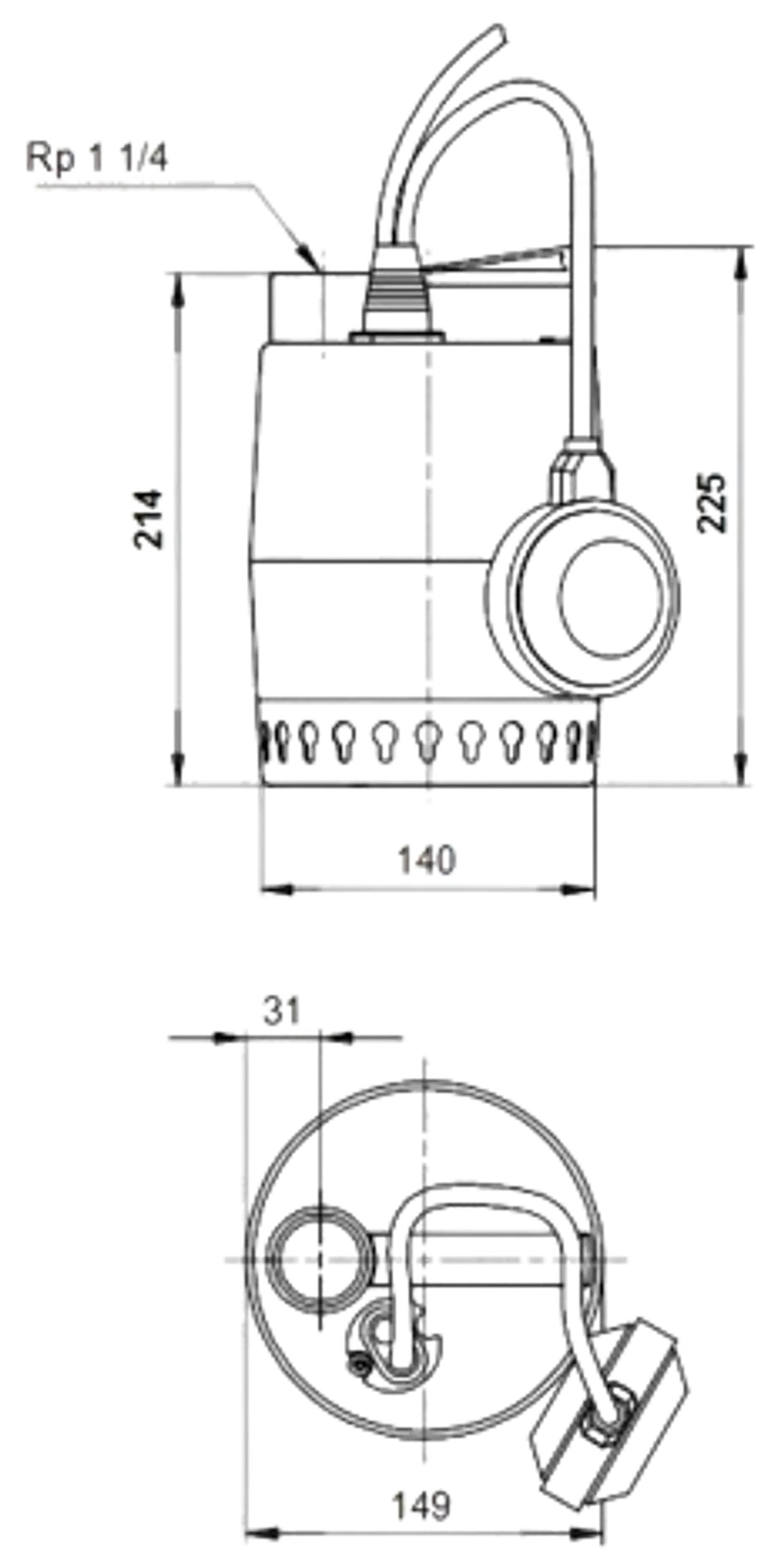 Grundfos KP 250A-1 uppopumppu vipalla RST - 2