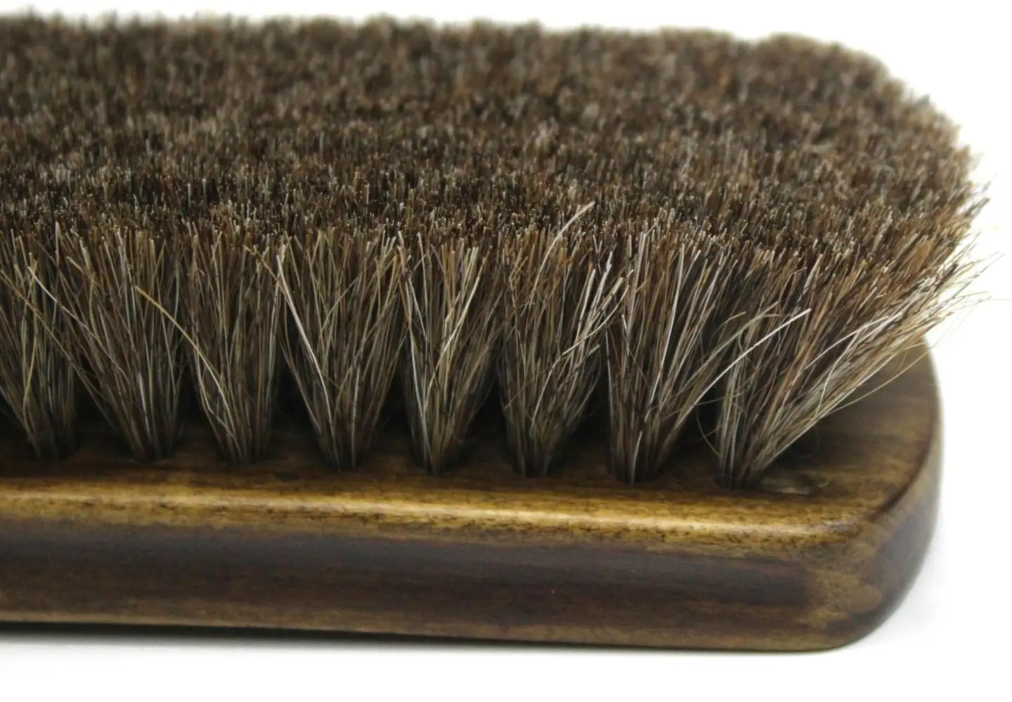 Maxshine 7033007 Hevosenjouhiharja – pehmeä puhdistusharja nahka-, alcantara-, kangas- ja muovipinnoille, ergonominen puukahva, 17×5,5 cm - 2