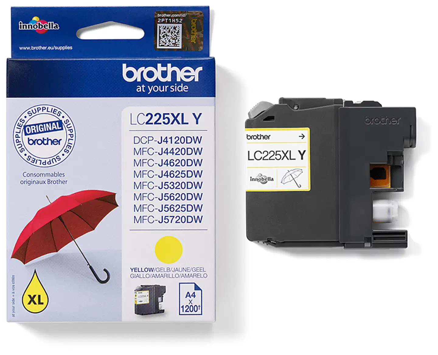 Brother mustepatruuna LC-225 keltainen - 3