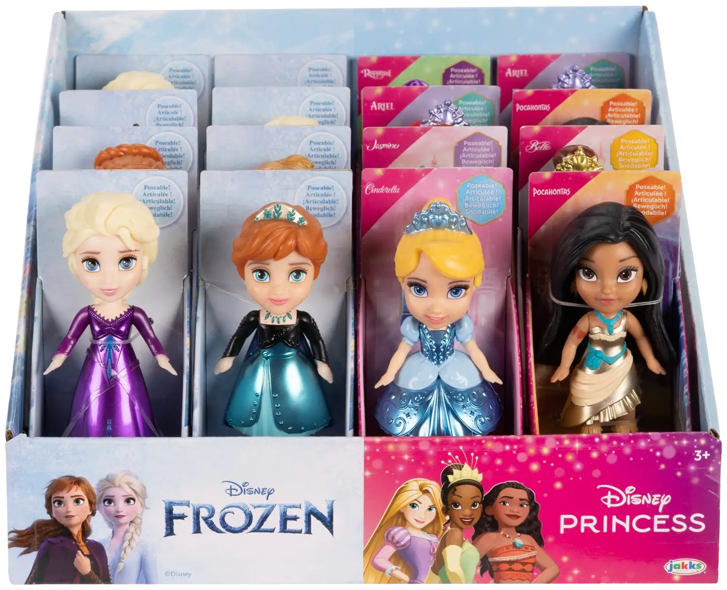 Disney Princess & Frozen mininukke 7 cm, erilaisia - 3