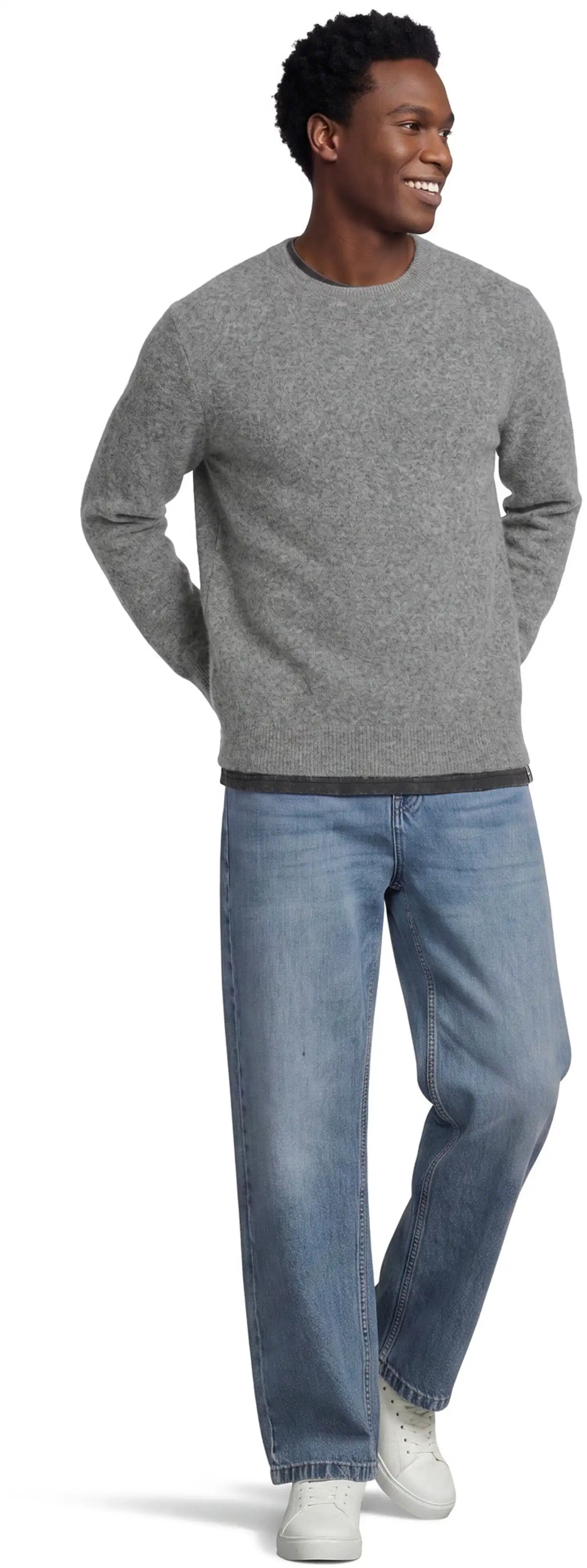 WKLY. miesten farkut Loose fit 202W042606 - Mid-blue denim - 4