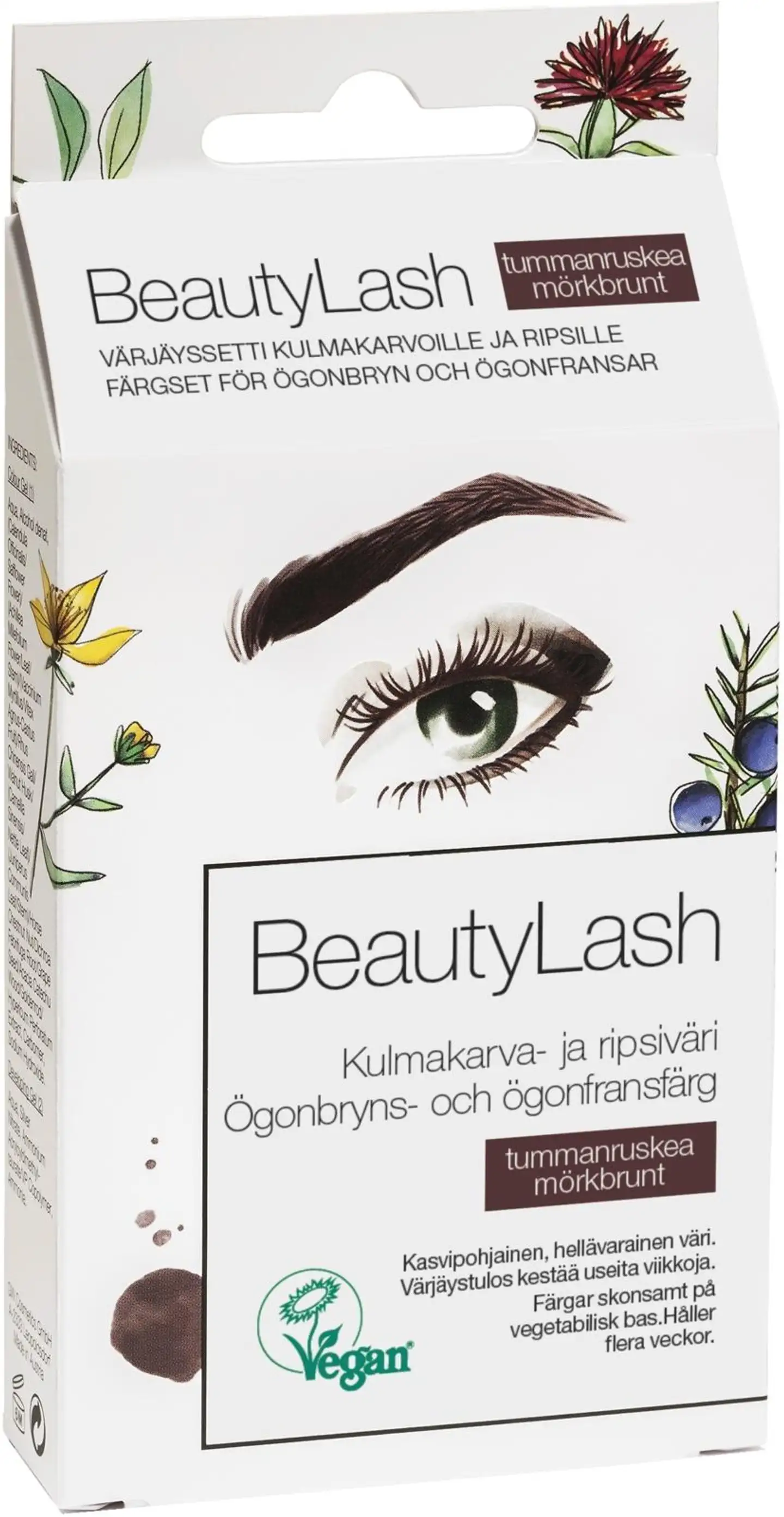 BeautyLash Kulmakarva- ja ripsiväri tummanruskea